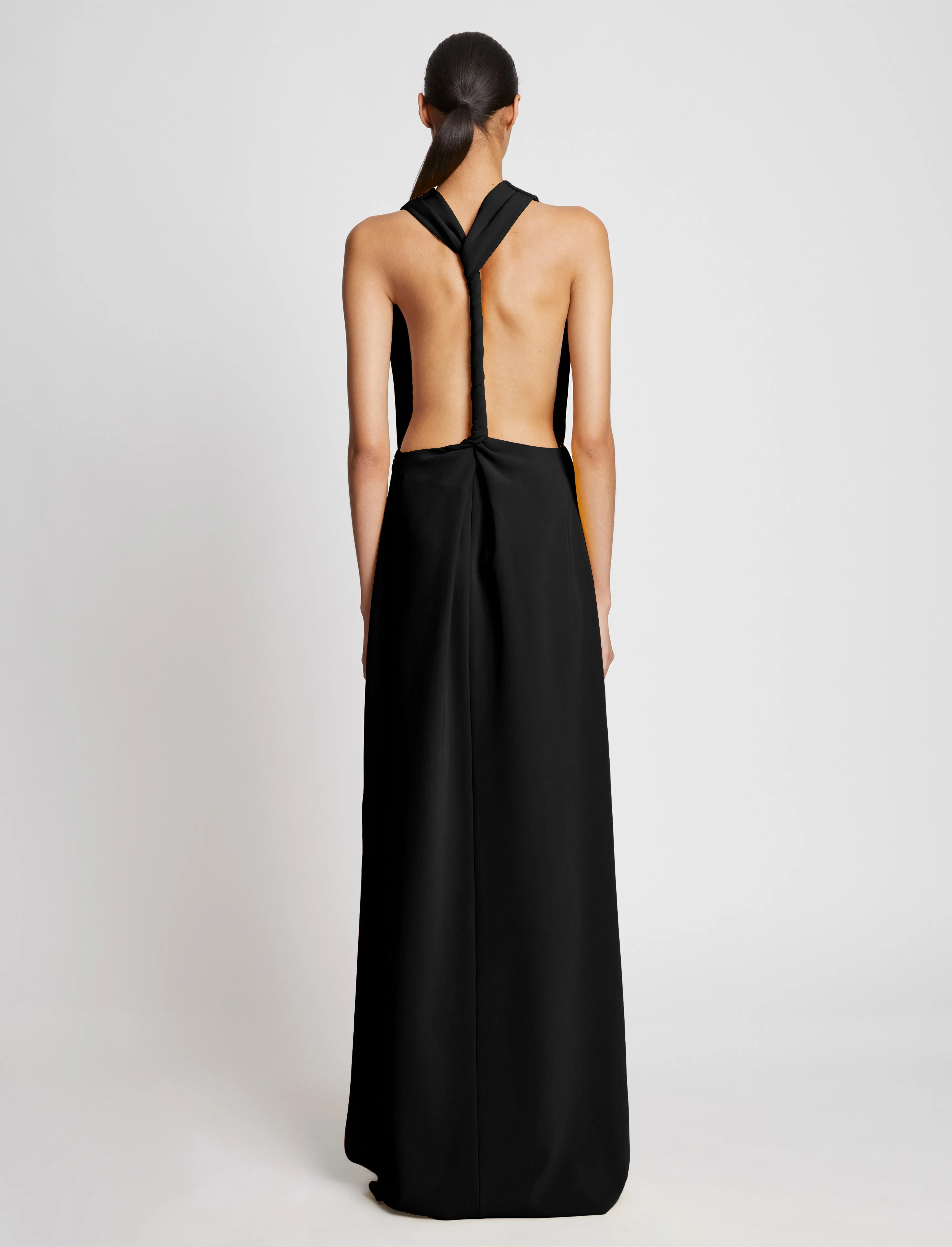 Faye Backless Twist Back Dress in Matte Double Crepe sold by Proenza Schouler product image thumbnail 4