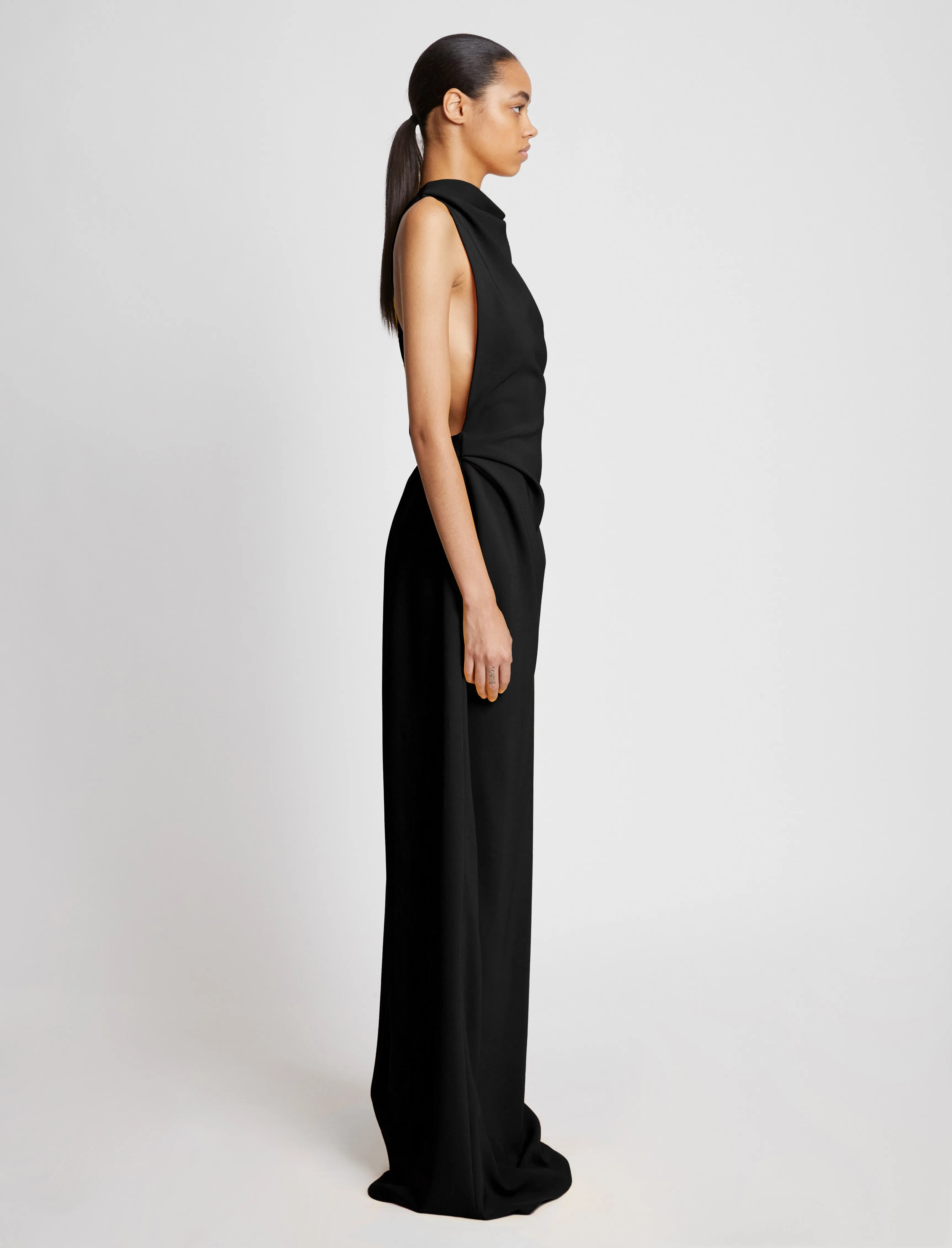 Faye Backless Twist Back Dress in Matte Double Crepe sold by Proenza Schouler product image thumbnail 3