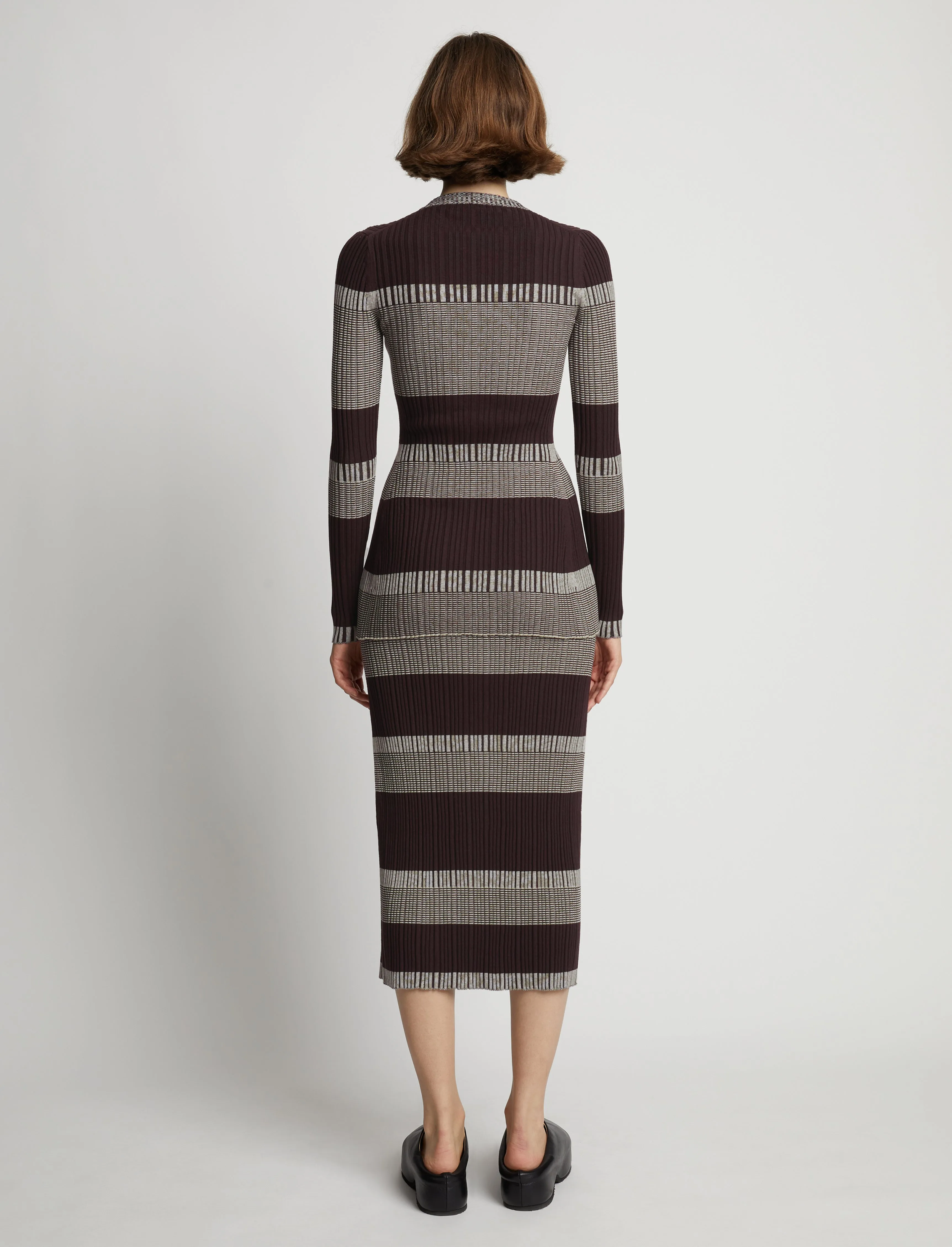 Mini Stripe Button Font Skirt sold by Proenza Schouler product image thumbnail 4