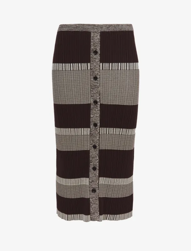 Mini Stripe Button Font Skirt sold by Proenza Schouler