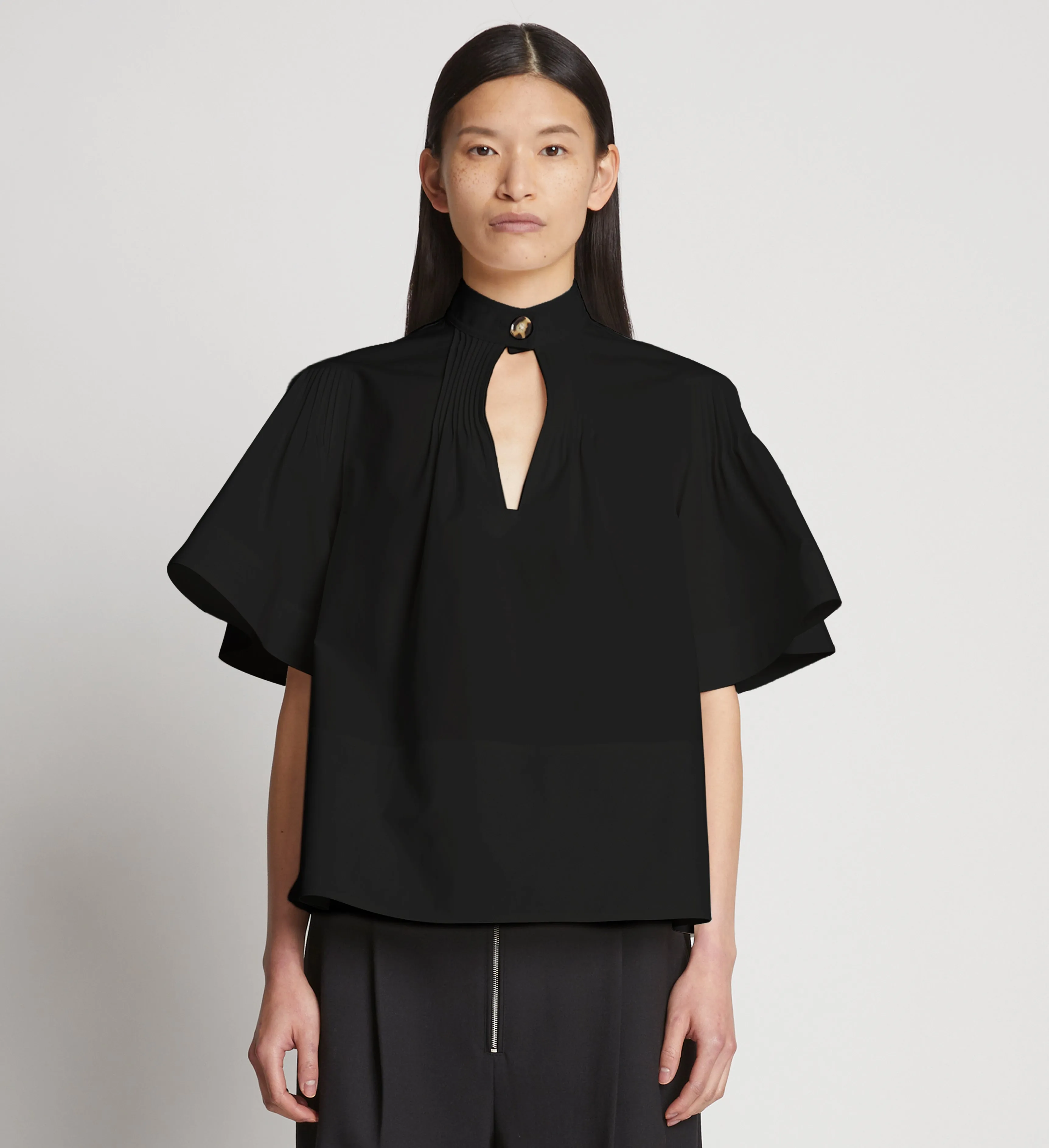 Poplin Pintuck Top - BLACK sold by Proenza Schouler product image thumbnail 2