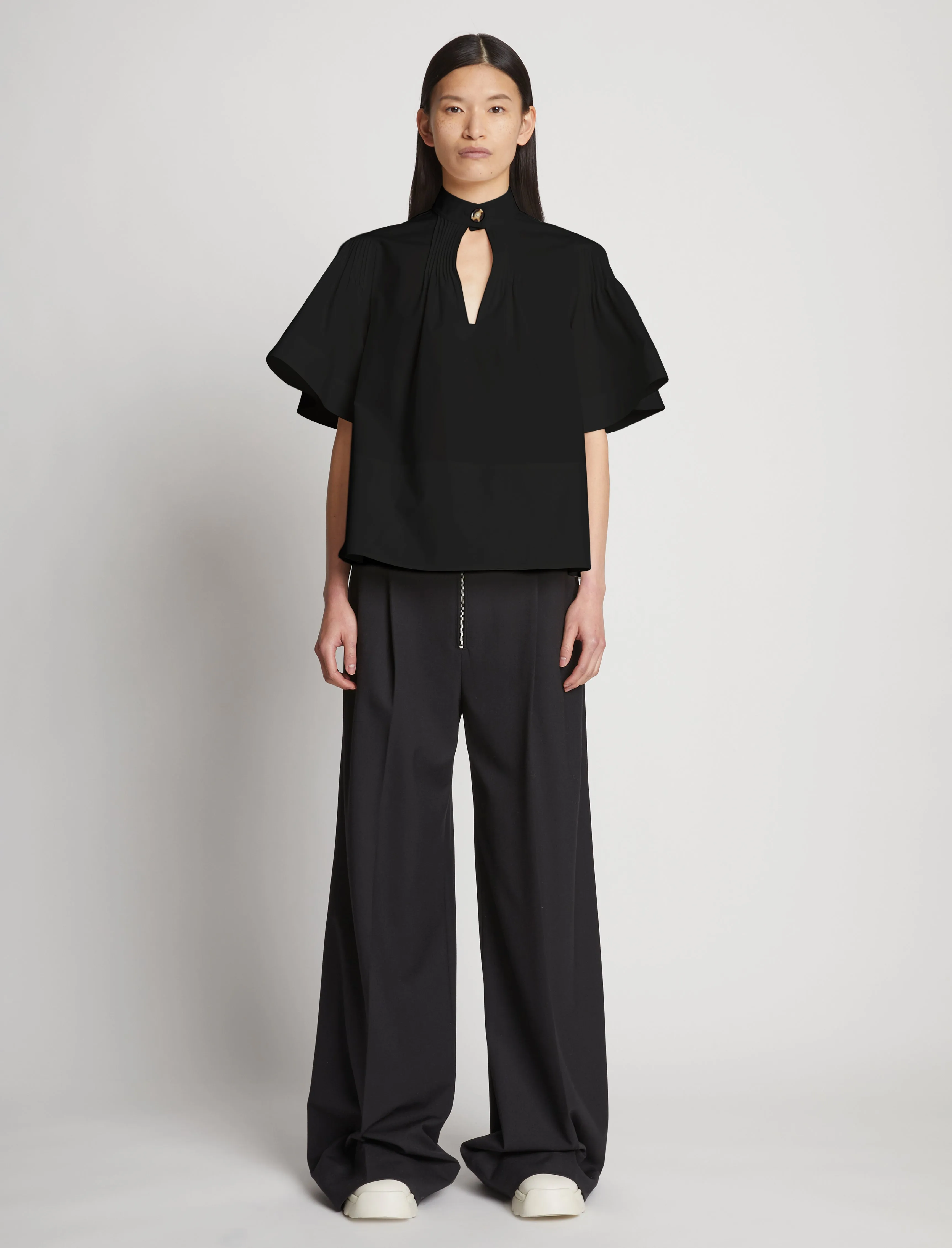 Poplin Pintuck Top - BLACK sold by Proenza Schouler product image thumbnail 3