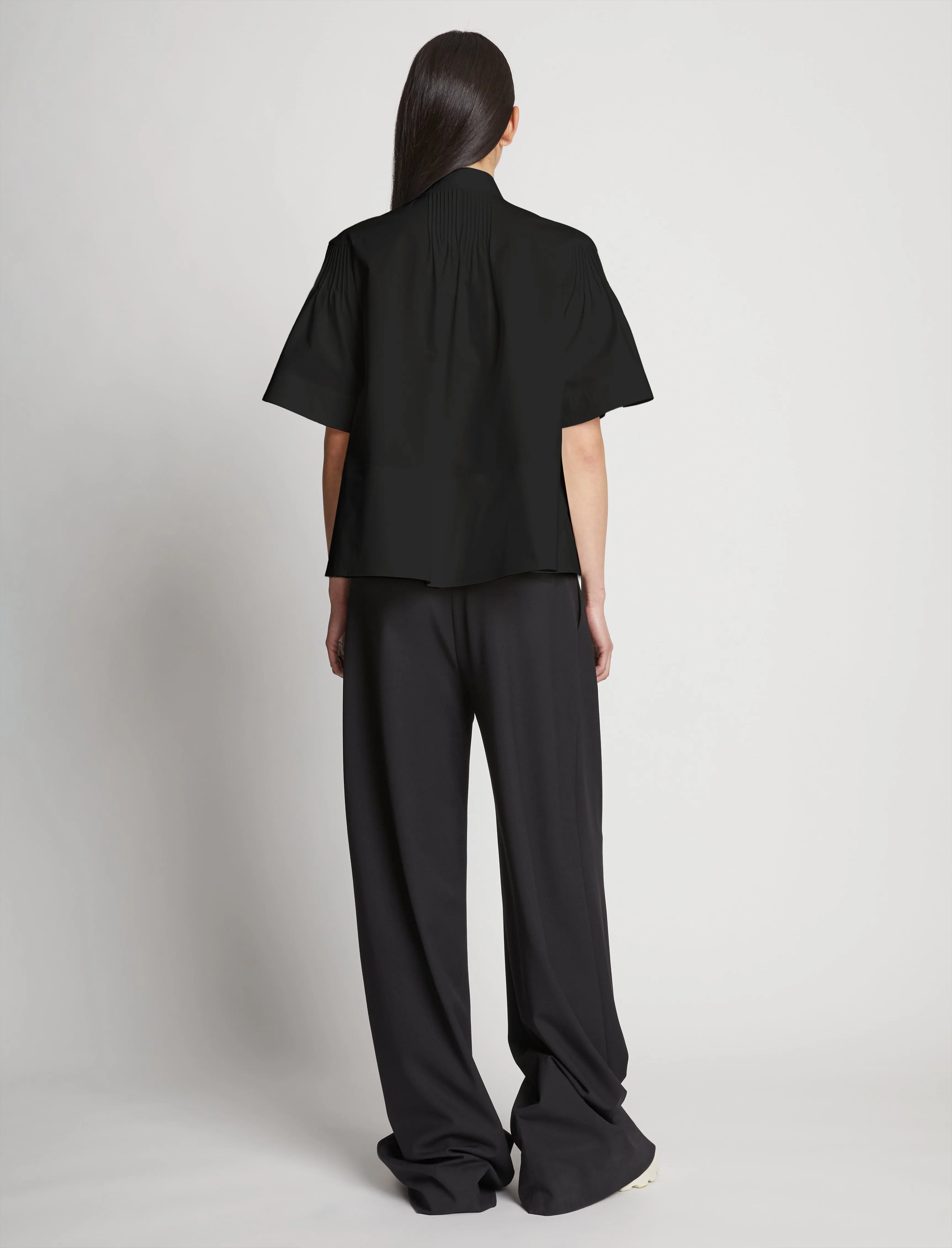 Poplin Pintuck Top - BLACK sold by Proenza Schouler product image thumbnail 5