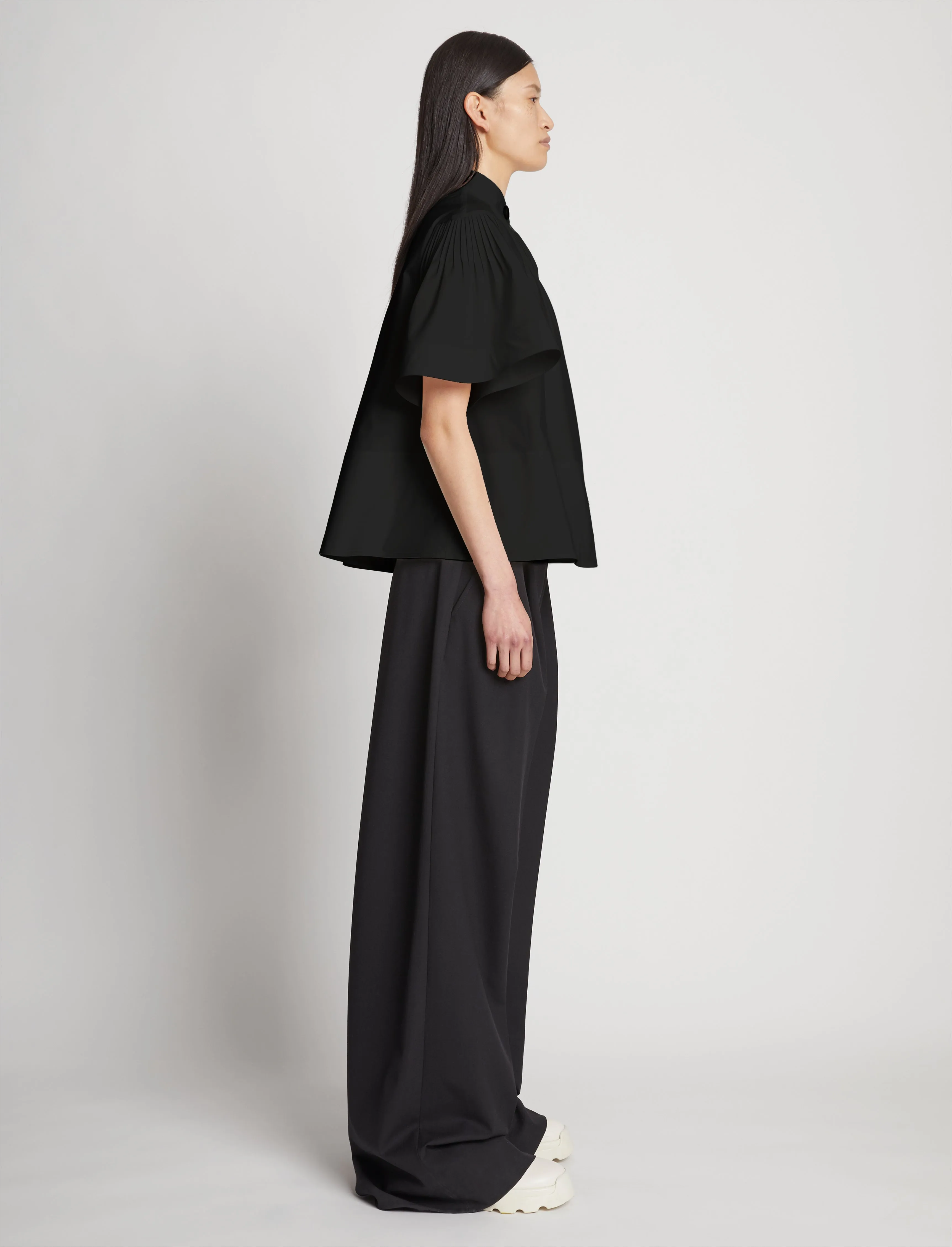 Poplin Pintuck Top - BLACK sold by Proenza Schouler product image thumbnail 4