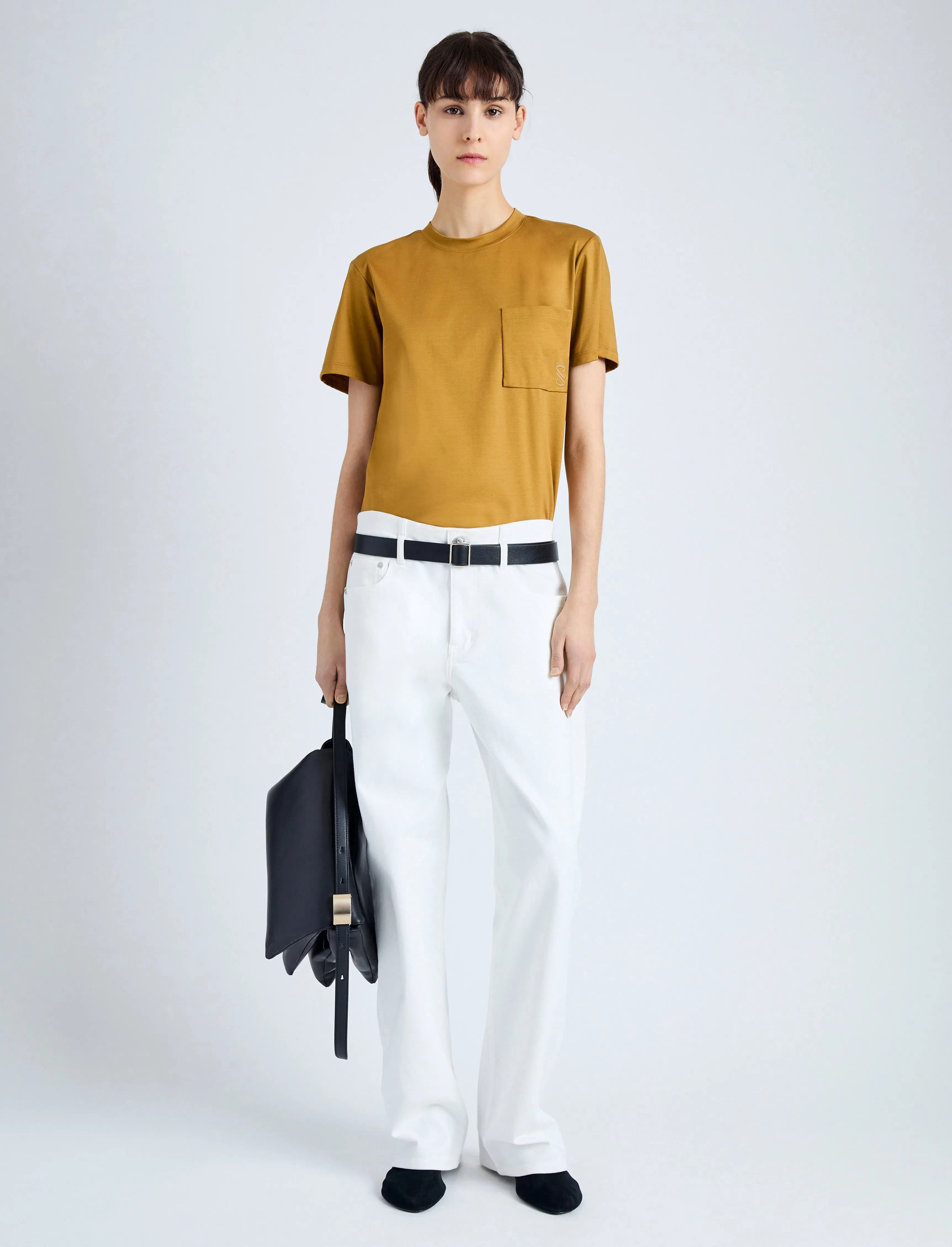 Kira T-Shirt in Eco Cotton Jersey sold by Proenza Schouler product image thumbnail 3