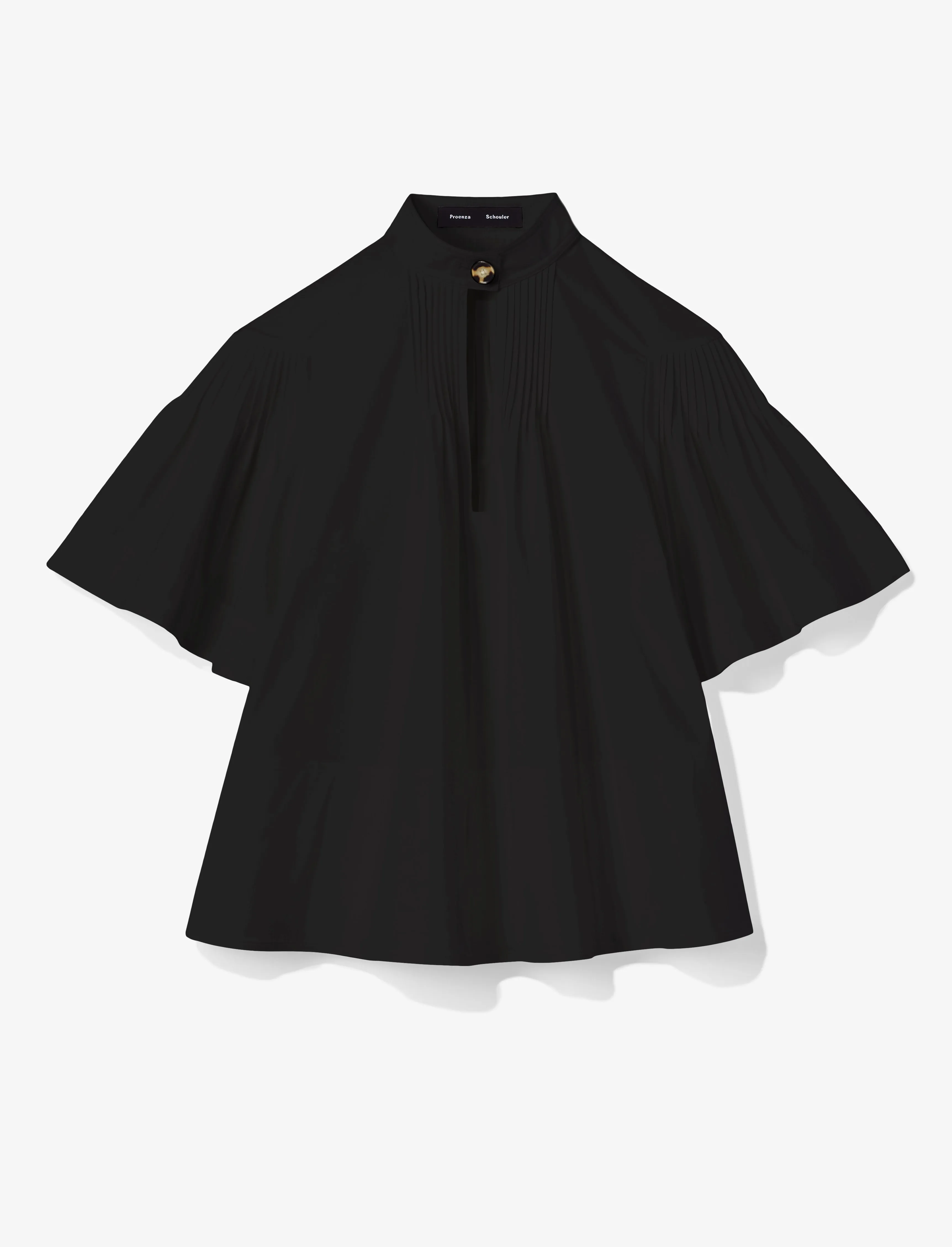 Poplin Pintuck Top - BLACK sold by Proenza Schouler