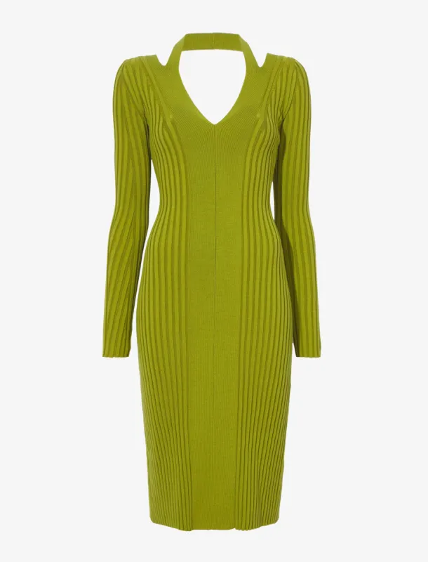 Knit Halter Dress - CHARTREUSE sold by Proenza Schouler