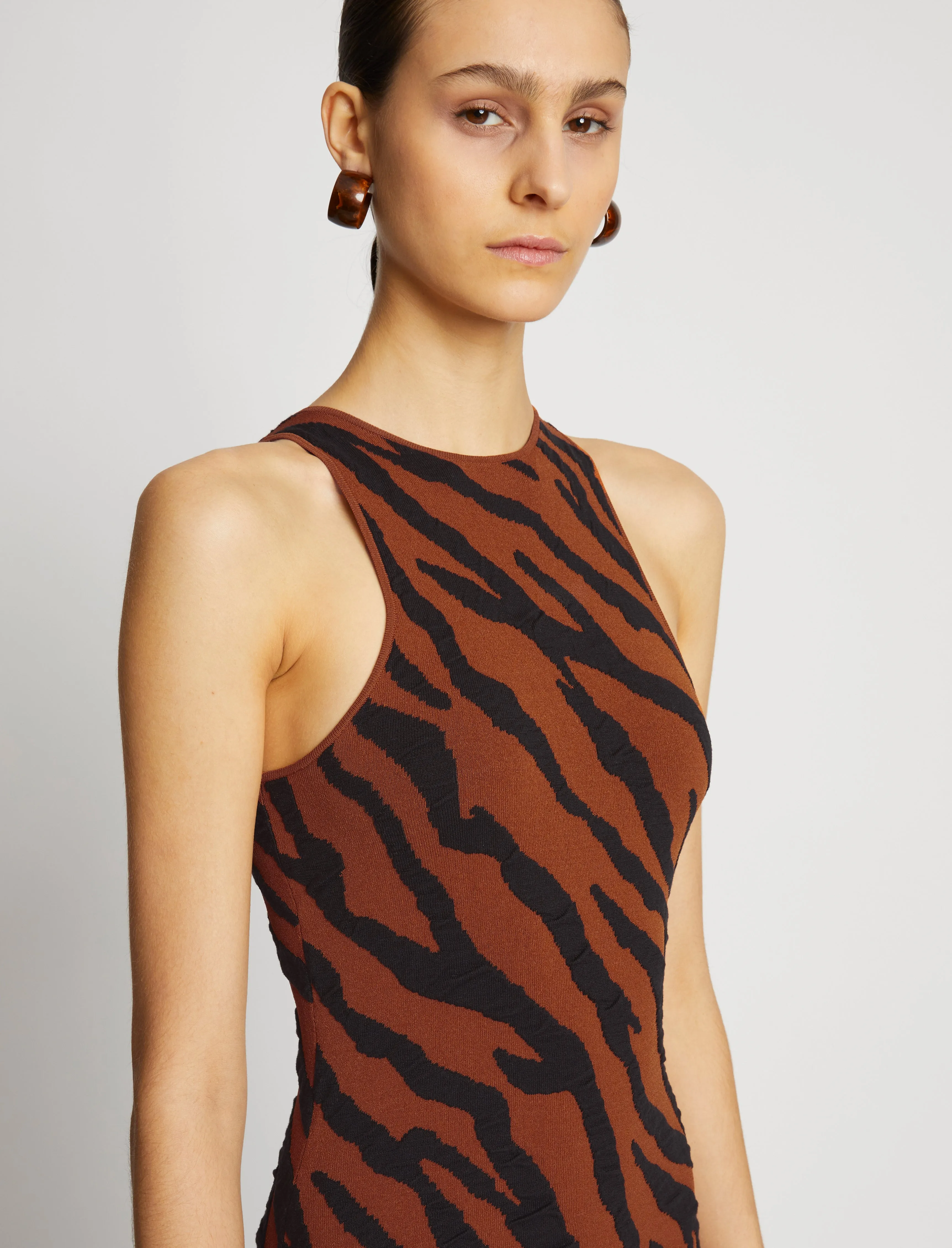 Zebra Stripe Knit Dress - HONEY/BLACK sold by Proenza Schouler product image thumbnail 5