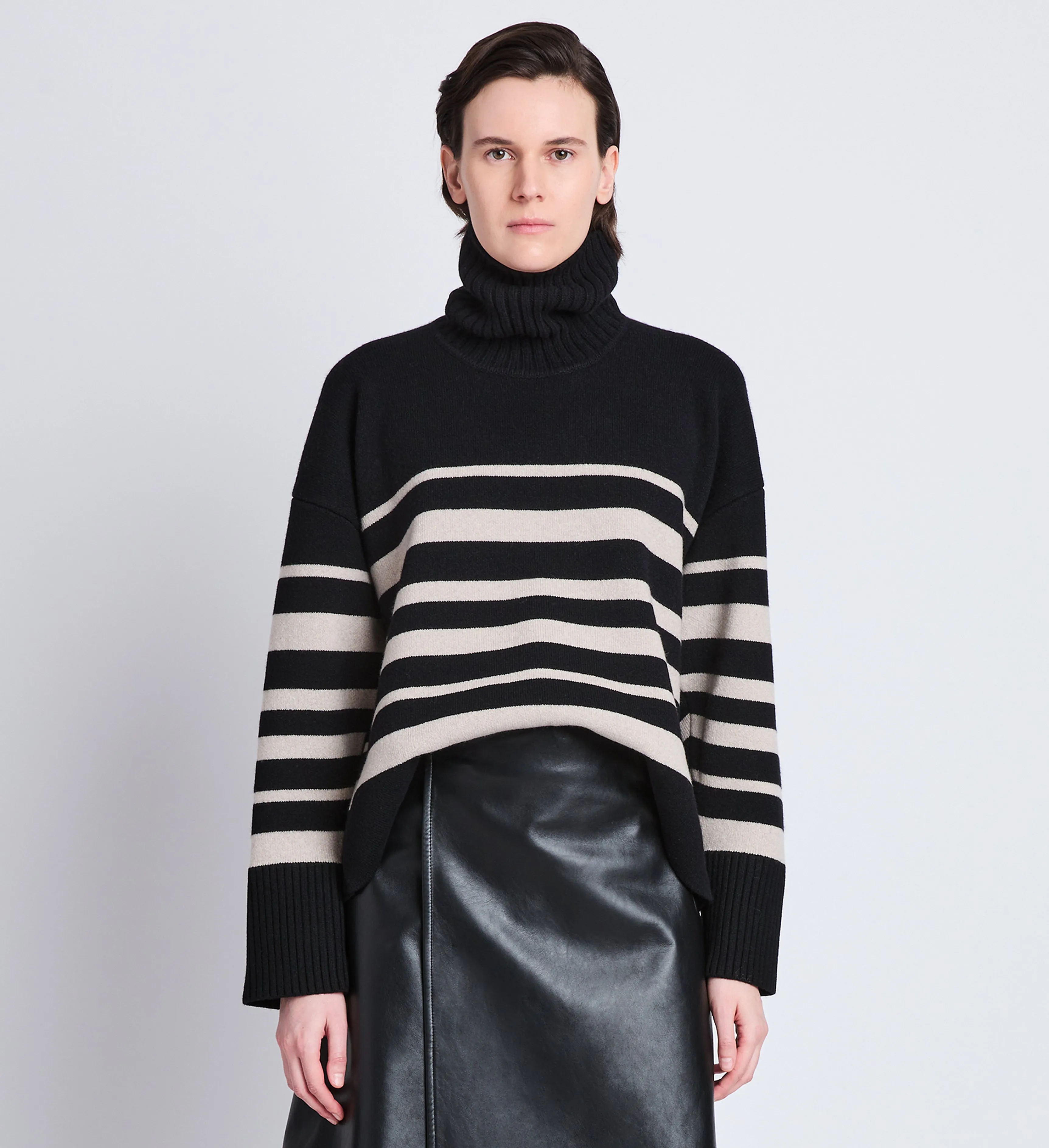 Sandra Turtleneck in Striped Doubleface Cashmere sold by Proenza Schouler product image thumbnail 2