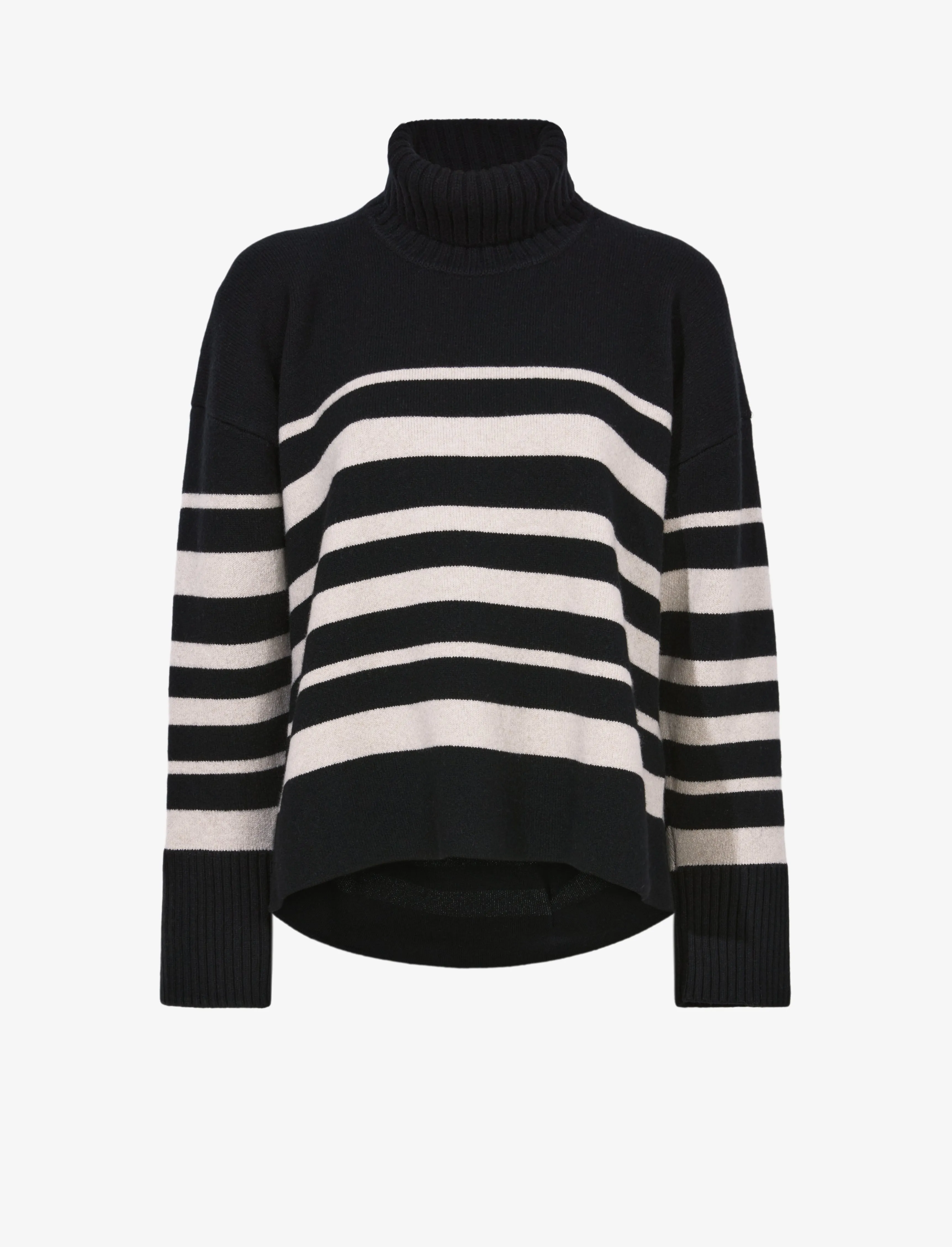 Sandra Turtleneck in Striped Doubleface Cashmere sold by Proenza Schouler