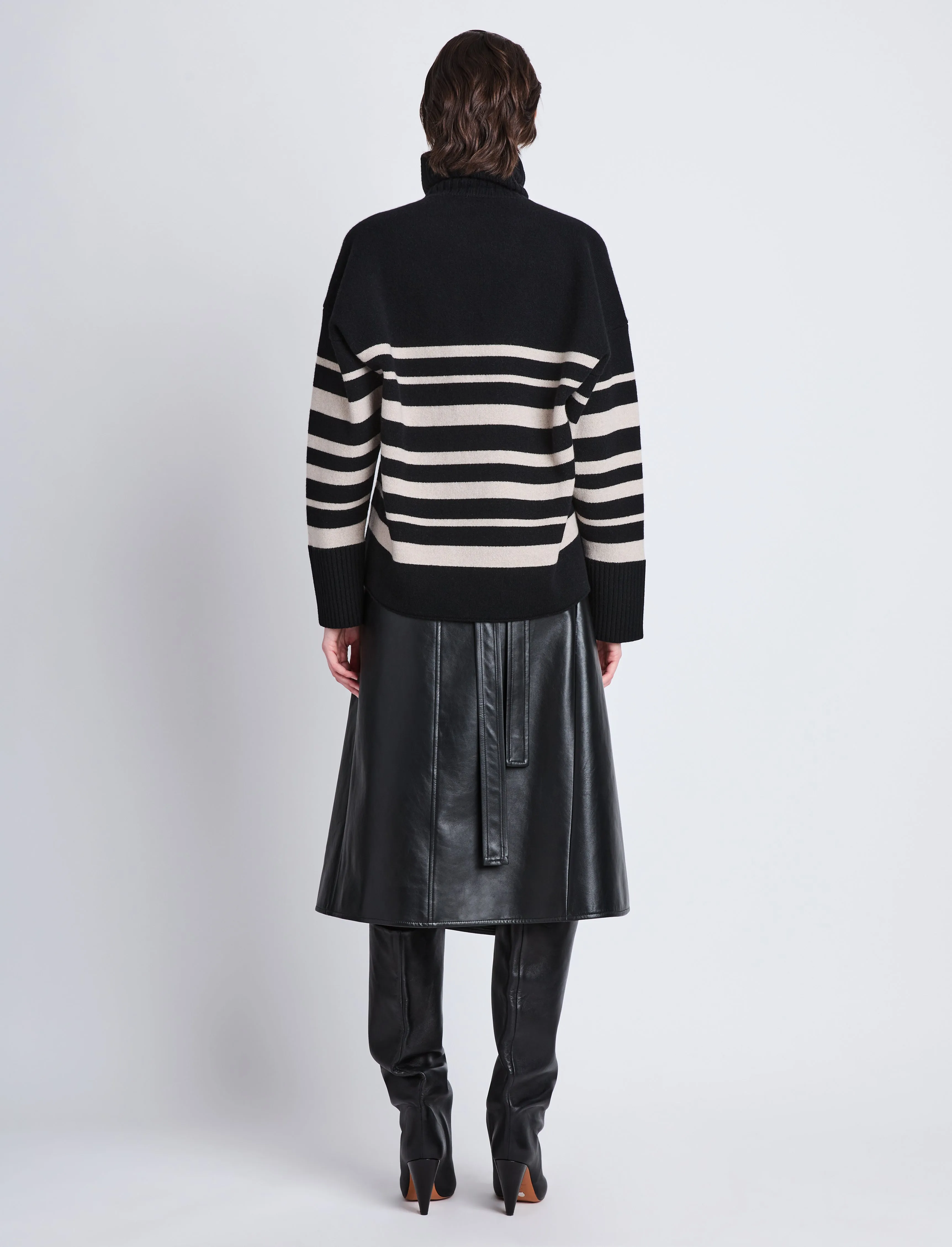 Sandra Turtleneck in Striped Doubleface Cashmere sold by Proenza Schouler product image thumbnail 5
