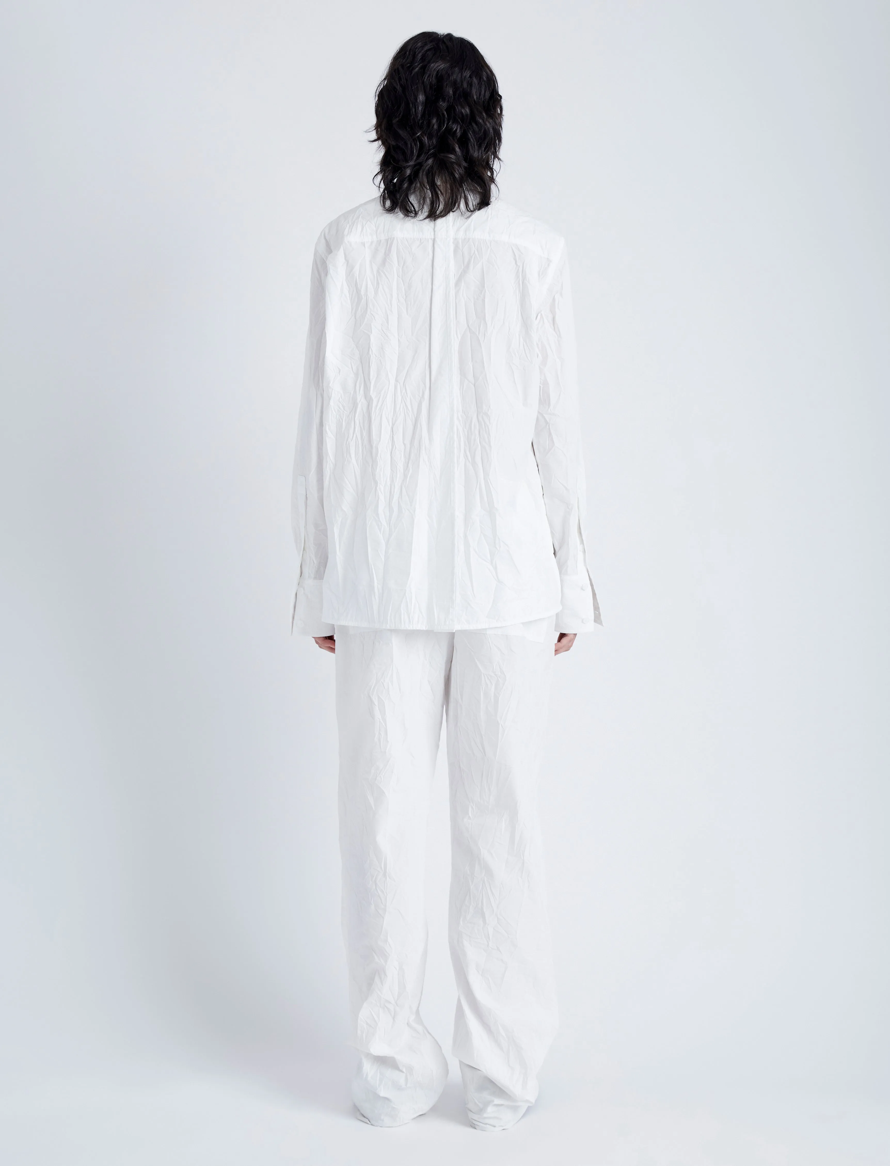 Allen Shirt in Crinkled Cotton Gabardine sold by Proenza Schouler product image thumbnail 5