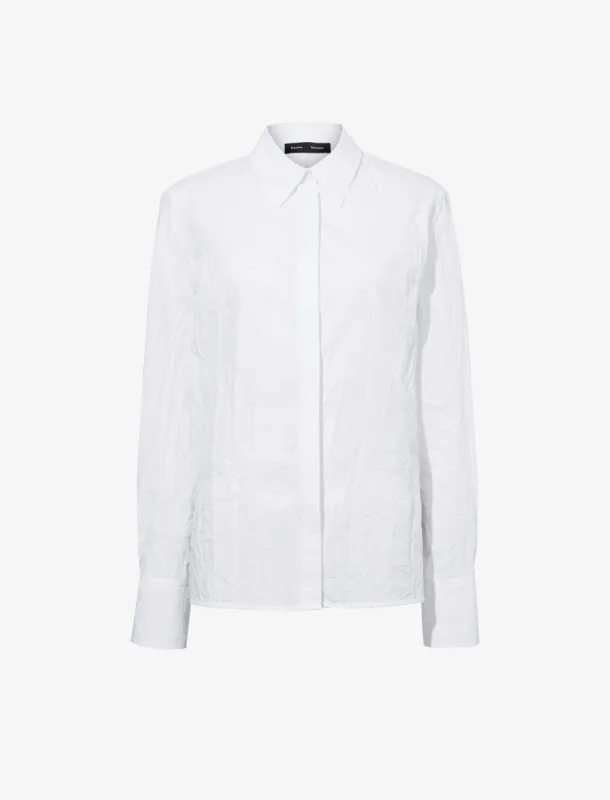 Allen Shirt in Crinkled Cotton Gabardine made by Proenza Schouler
