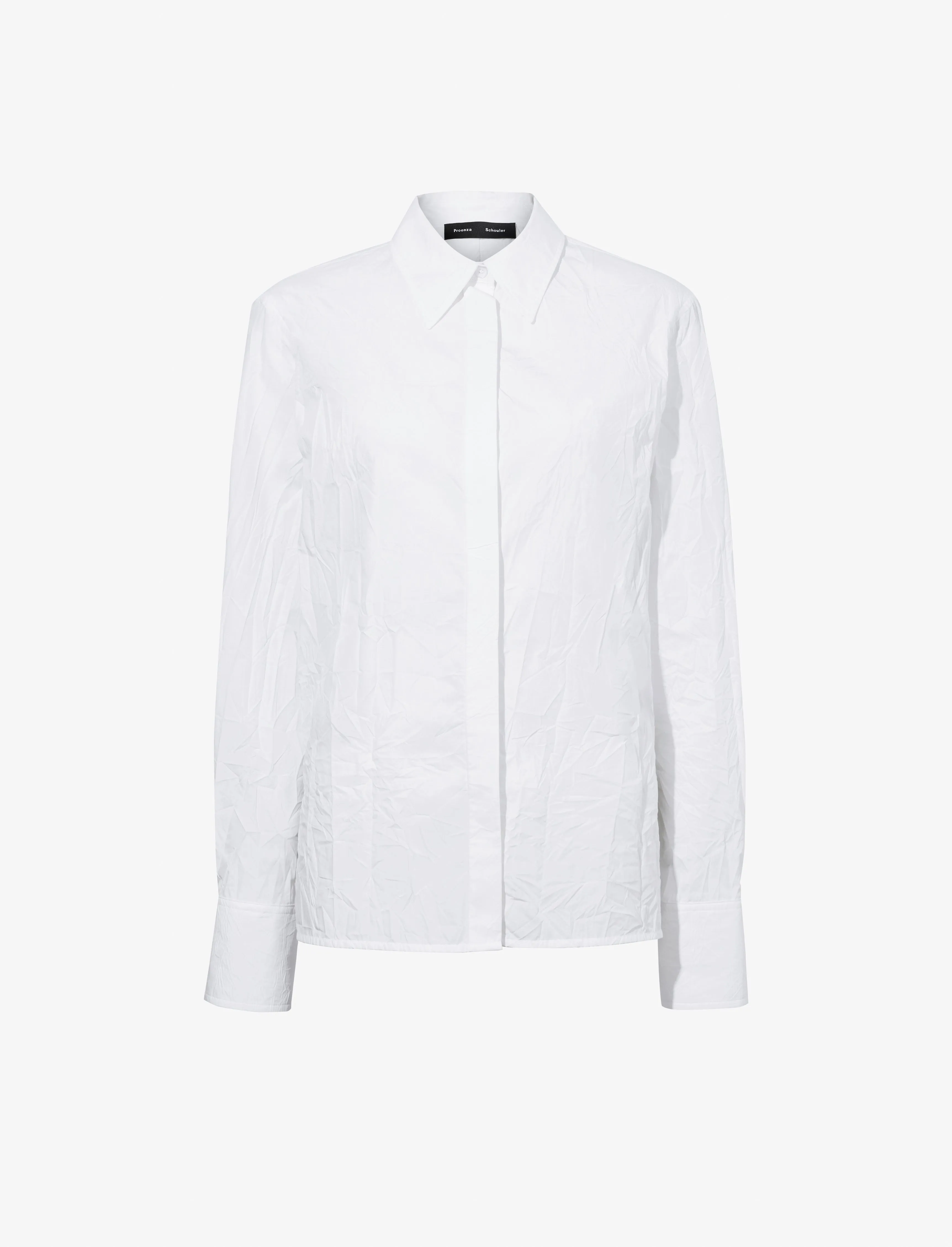 Allen Shirt in Crinkled Cotton Gabardine sold by Proenza Schouler