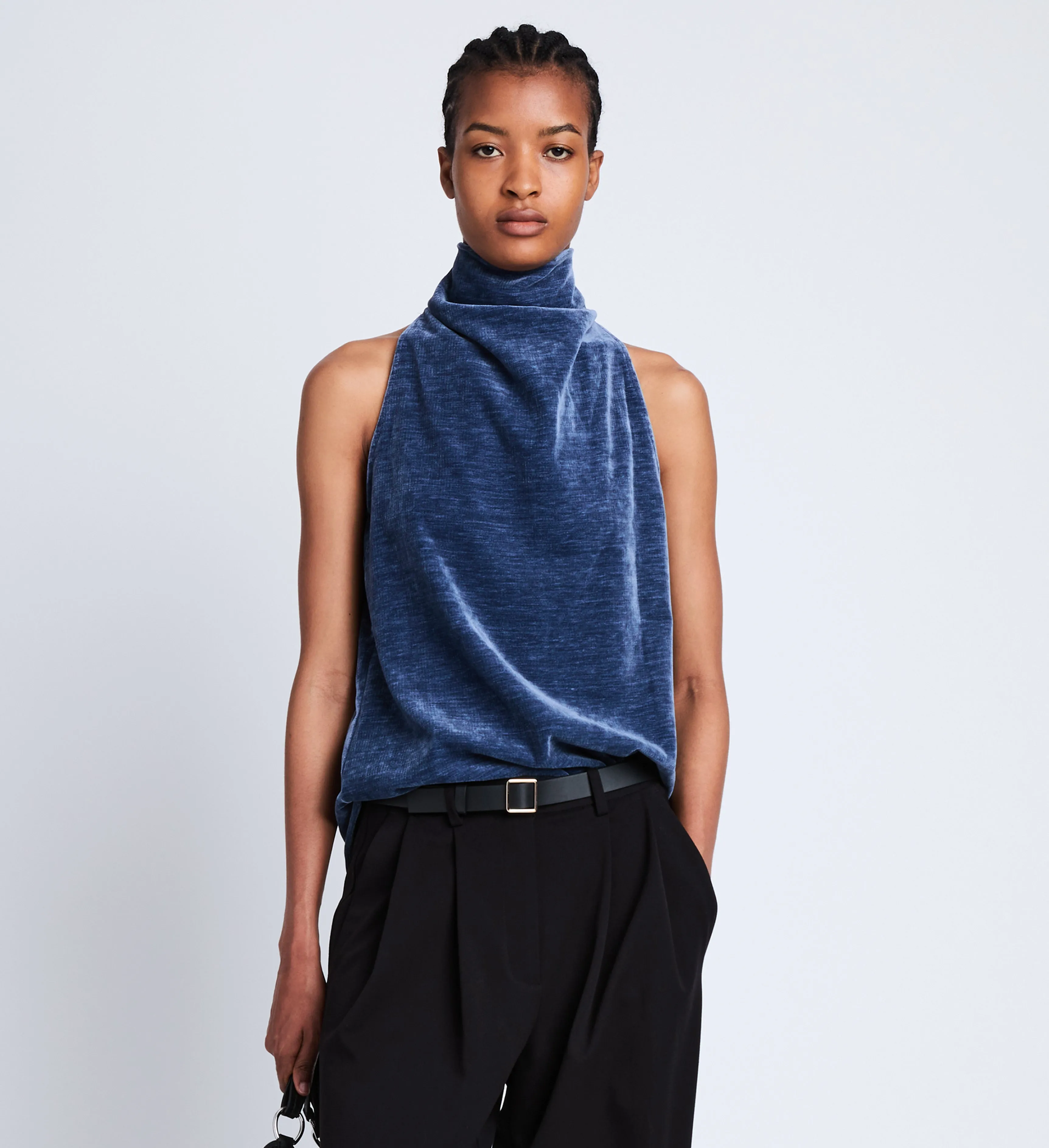 Mila Cowl Top in Chenille Suiting sold by Proenza Schouler product image thumbnail 2