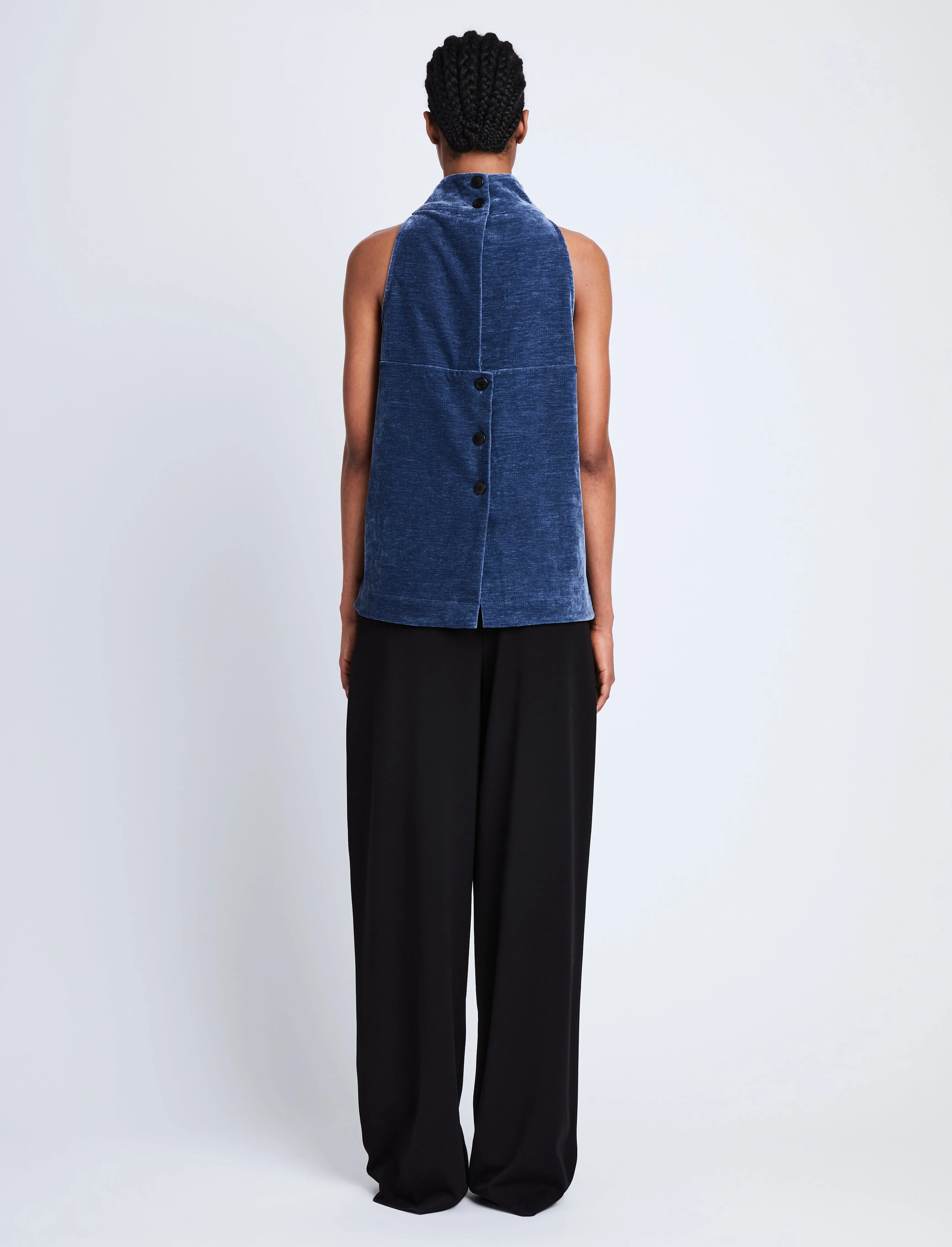 Mila Cowl Top in Chenille Suiting sold by Proenza Schouler product image thumbnail 5