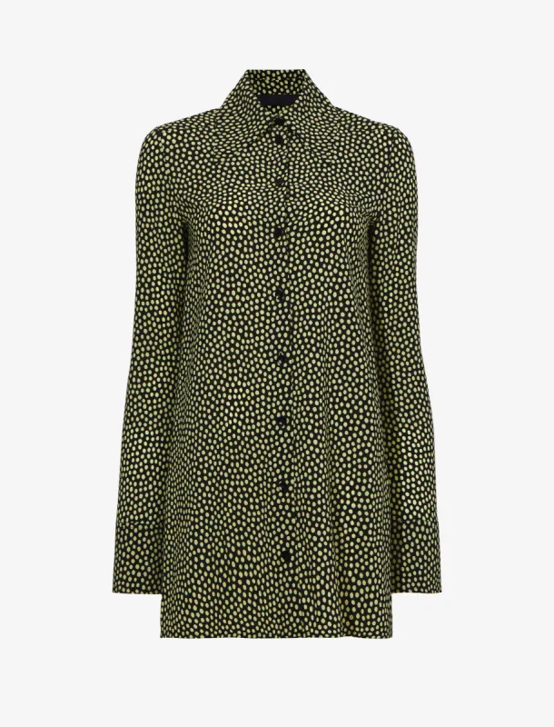 Printed Dot Crepe De Chine Shirt made by Proenza Schouler