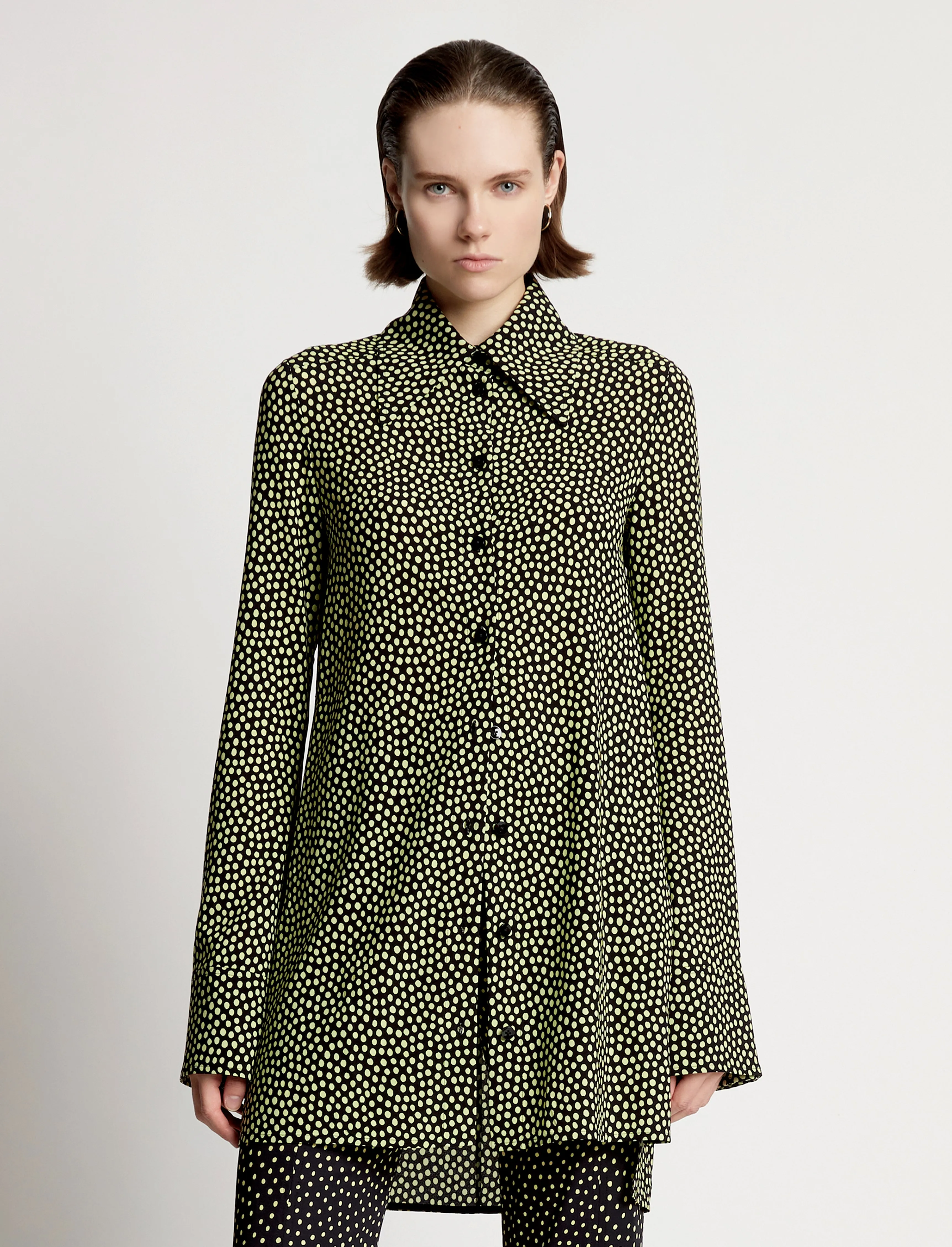 Printed Dot Crepe De Chine Shirt sold by Proenza Schouler product image thumbnail 2