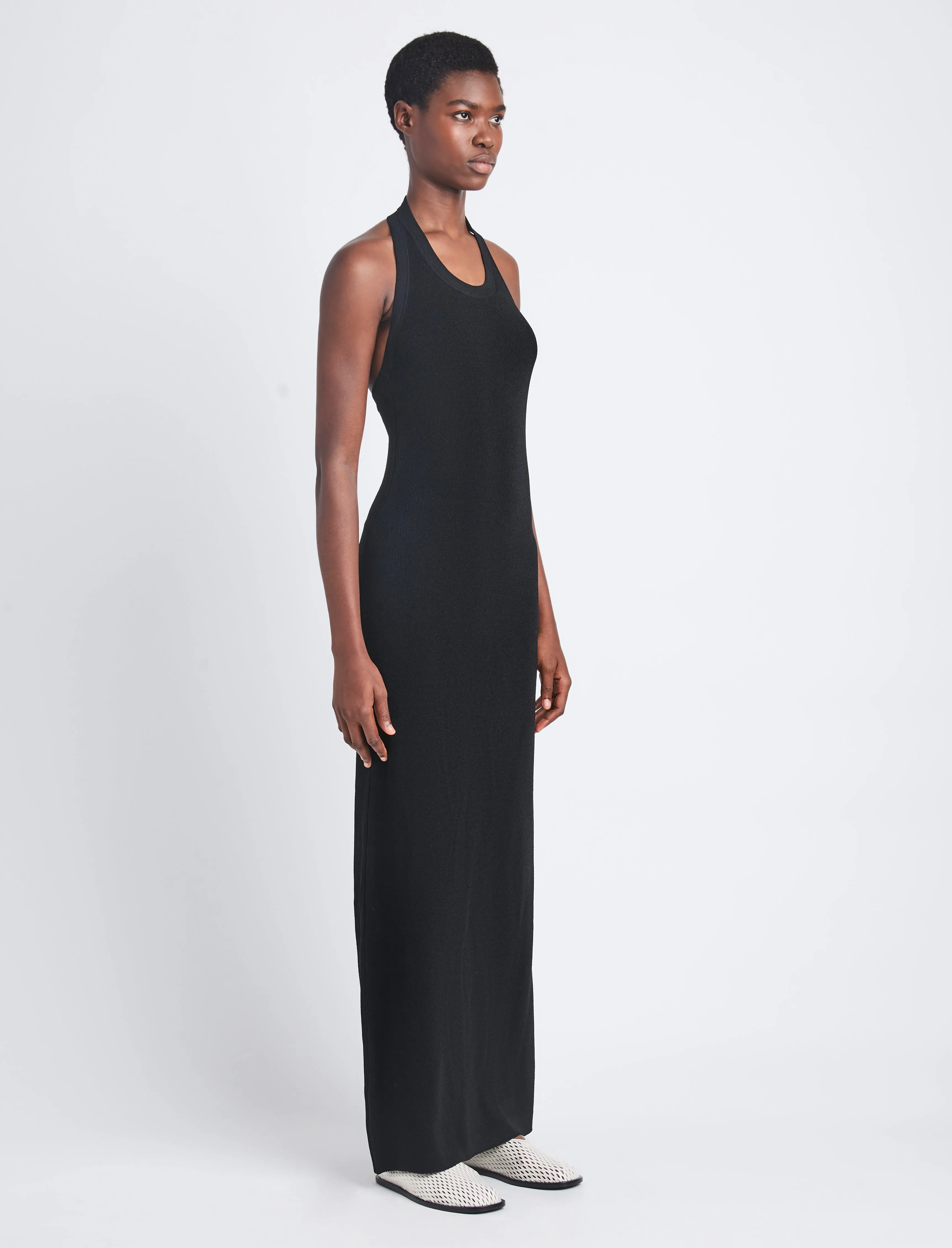 Meryl Dress in Matte Viscose Rib sold by Proenza Schouler product image thumbnail 3