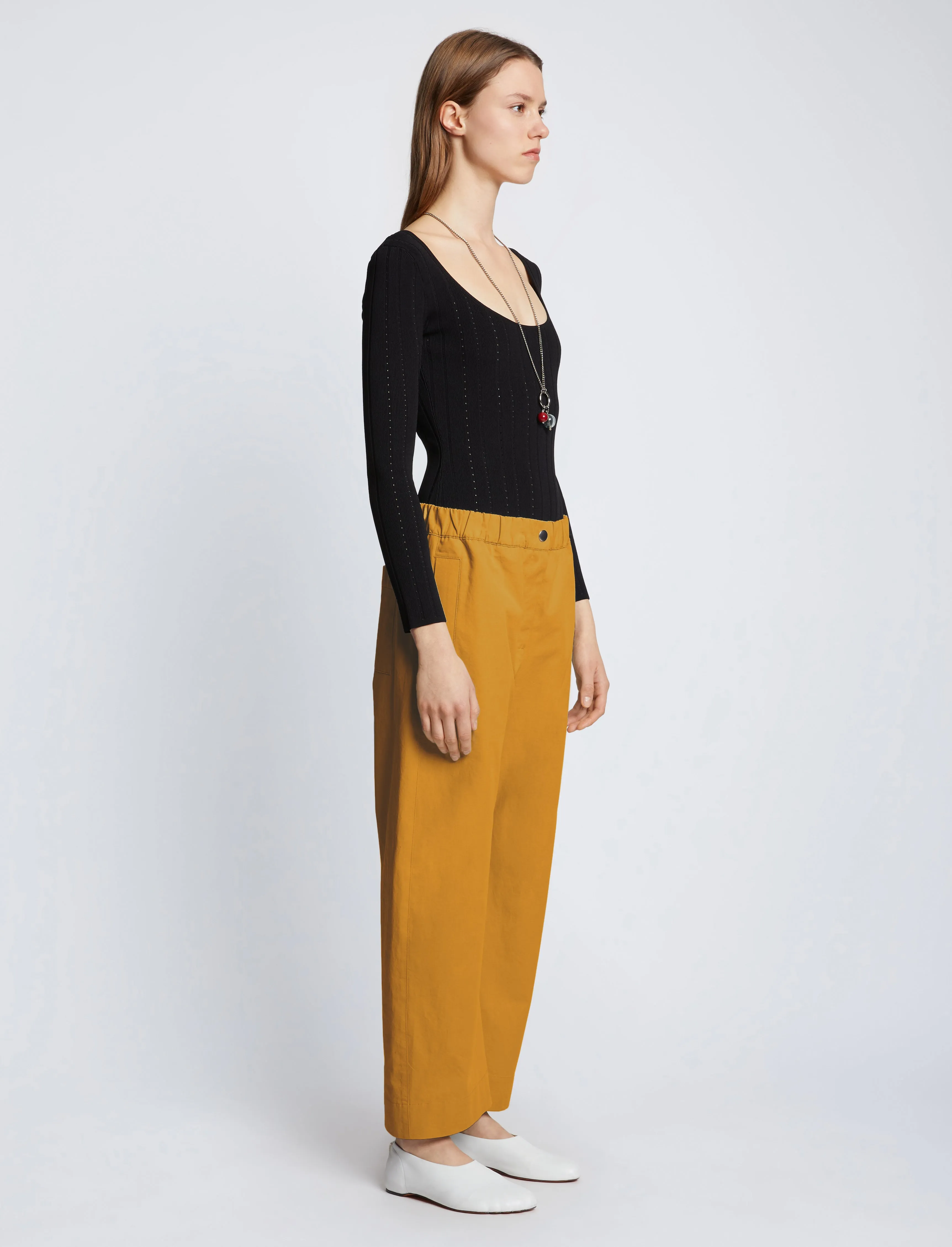 Solid Cotton Linen Easy Pants sold by Proenza Schouler product image thumbnail 3