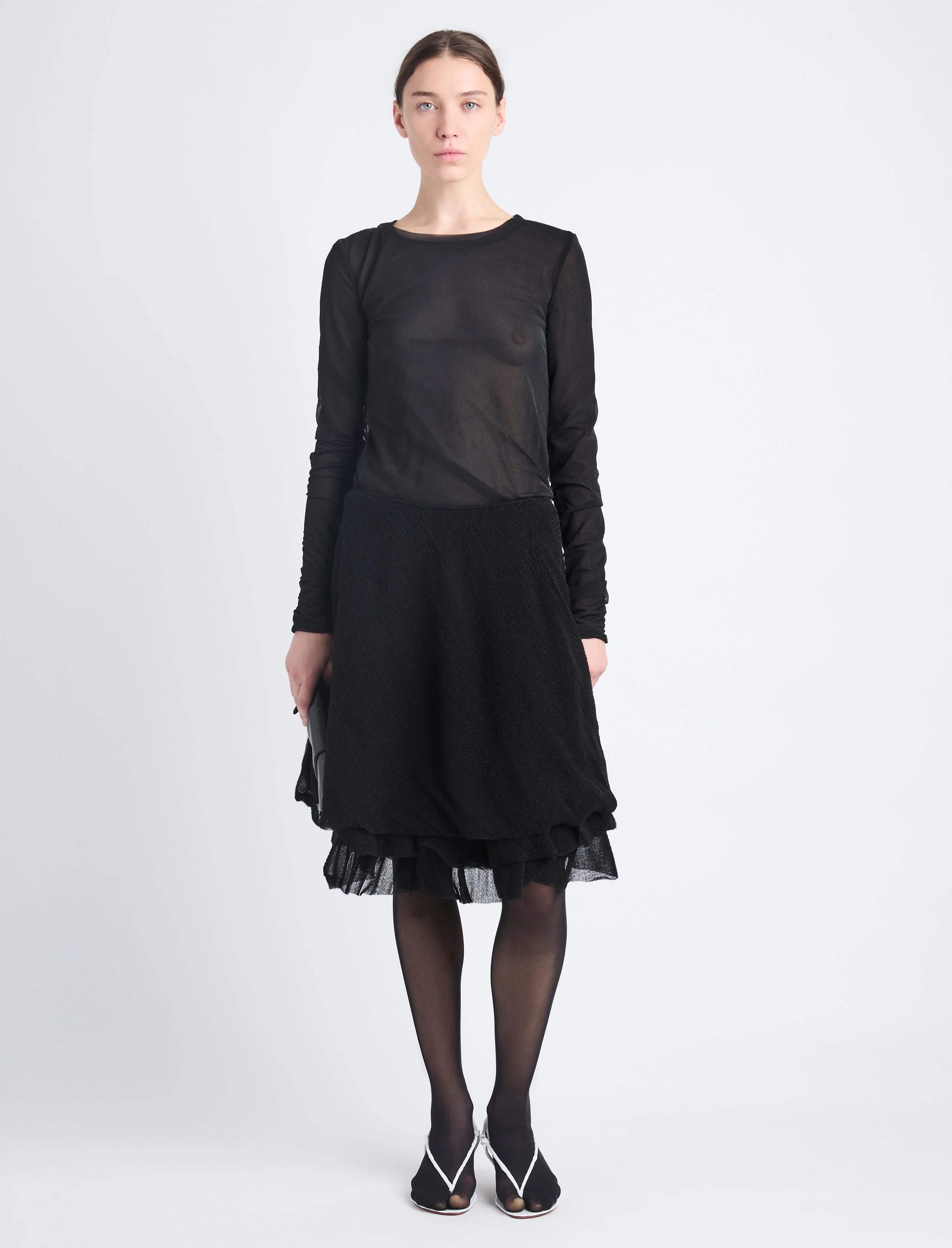 Dara Layered Top in Technical Nylon Jersey sold by Proenza Schouler product image thumbnail 2