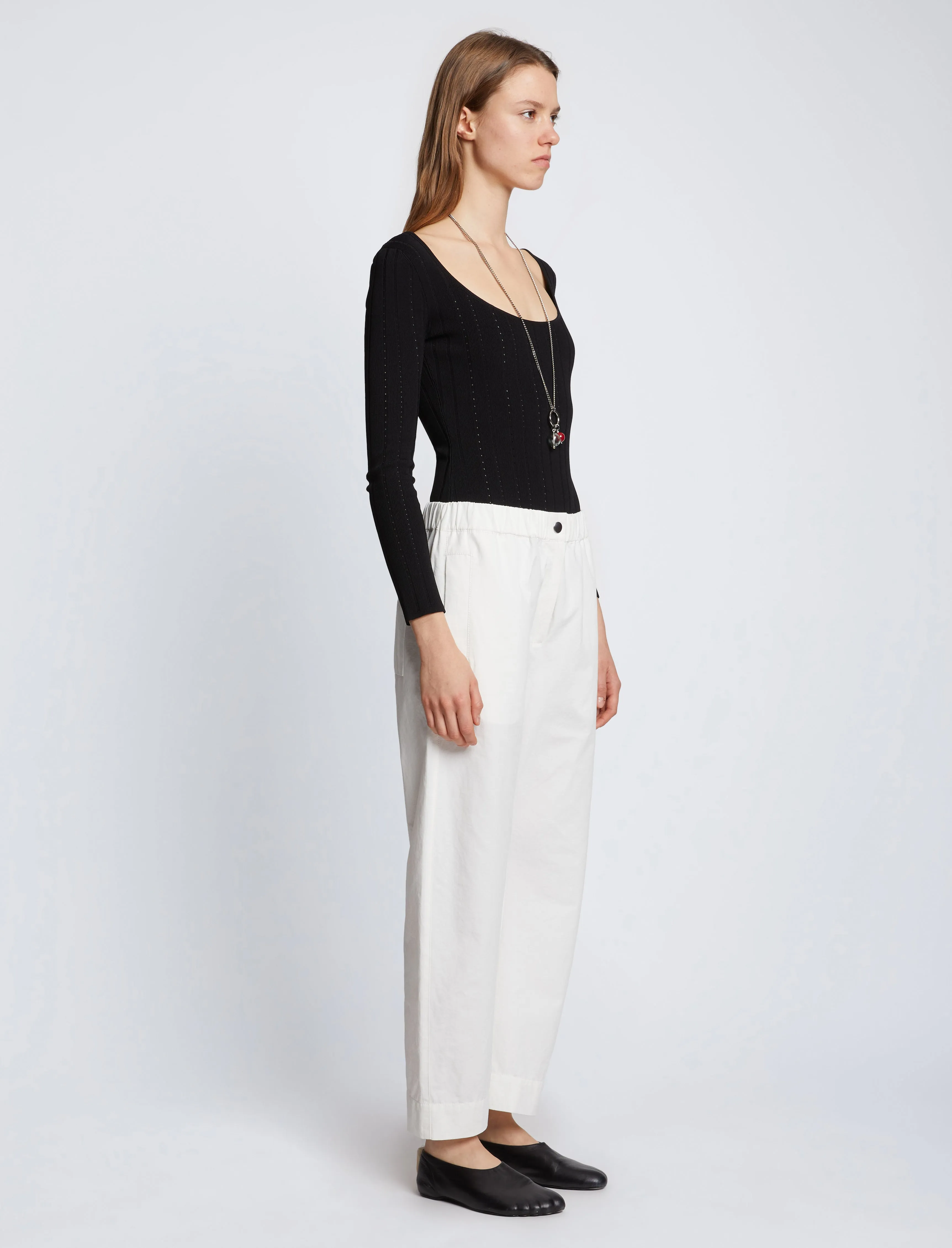 Solid Cotton Linen Easy Pants sold by Proenza Schouler product image thumbnail 3