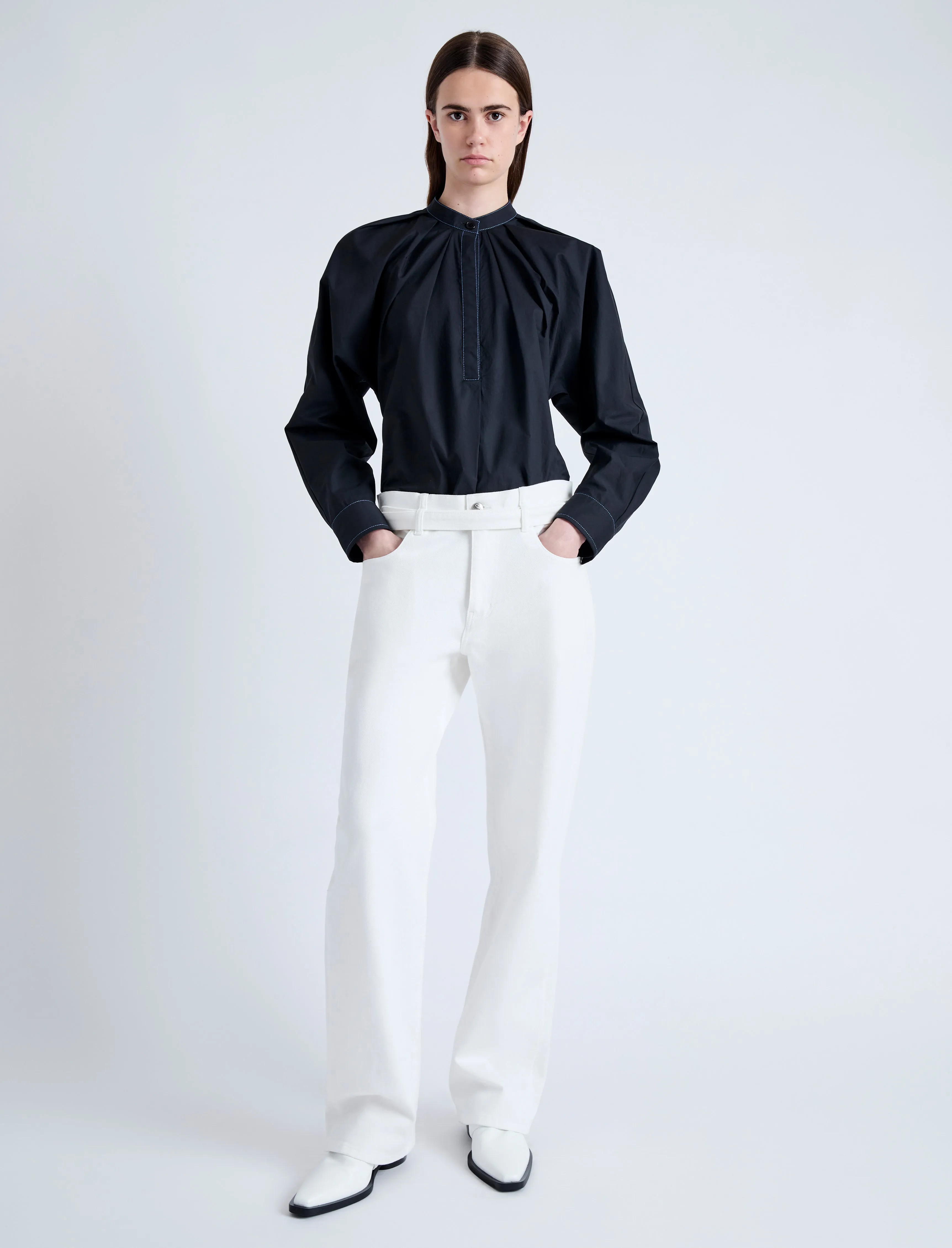 Carter Top in Tech Poplin sold by Proenza Schouler product image thumbnail 3