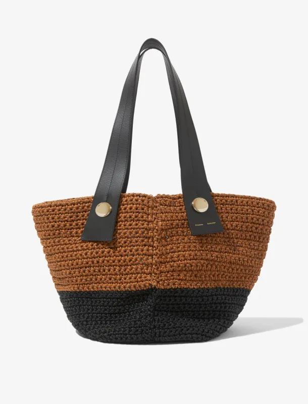 Large Crochet Tobo Tote - MELANGE TAPENADE sold by Proenza Schouler
