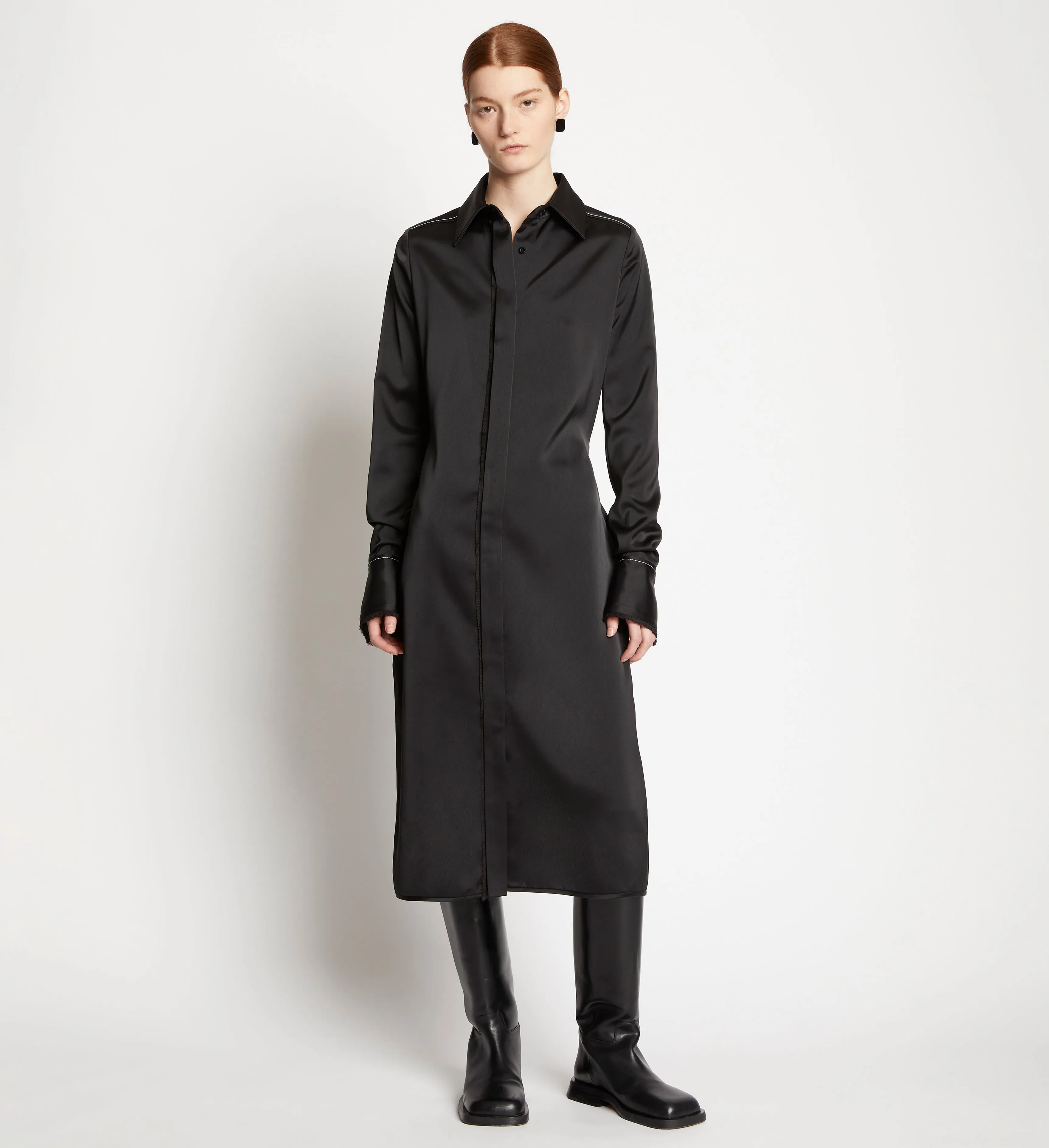 Stretch Satin Shirt Dress sold by Proenza Schouler product image thumbnail 2