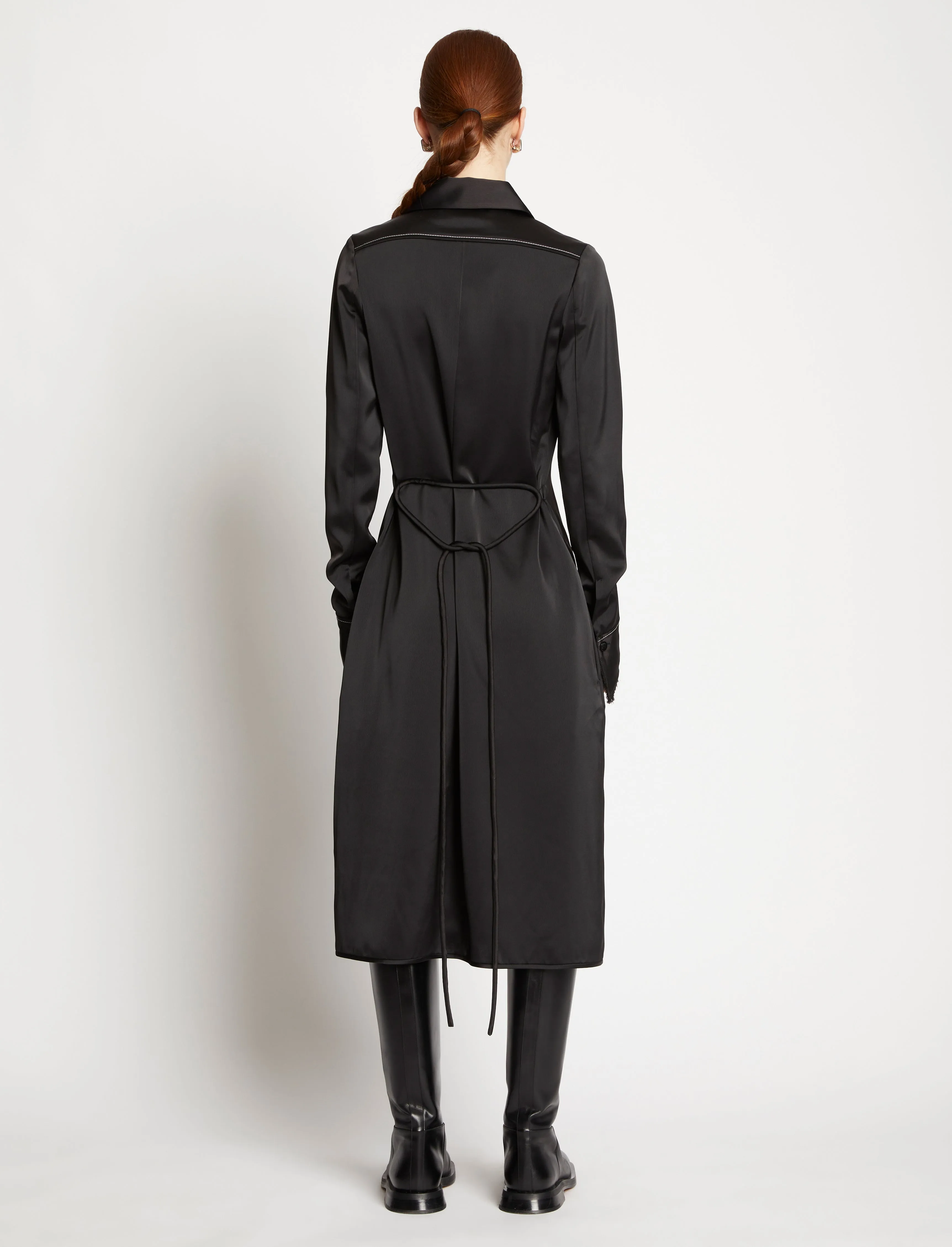 Stretch Satin Shirt Dress sold by Proenza Schouler product image thumbnail 4