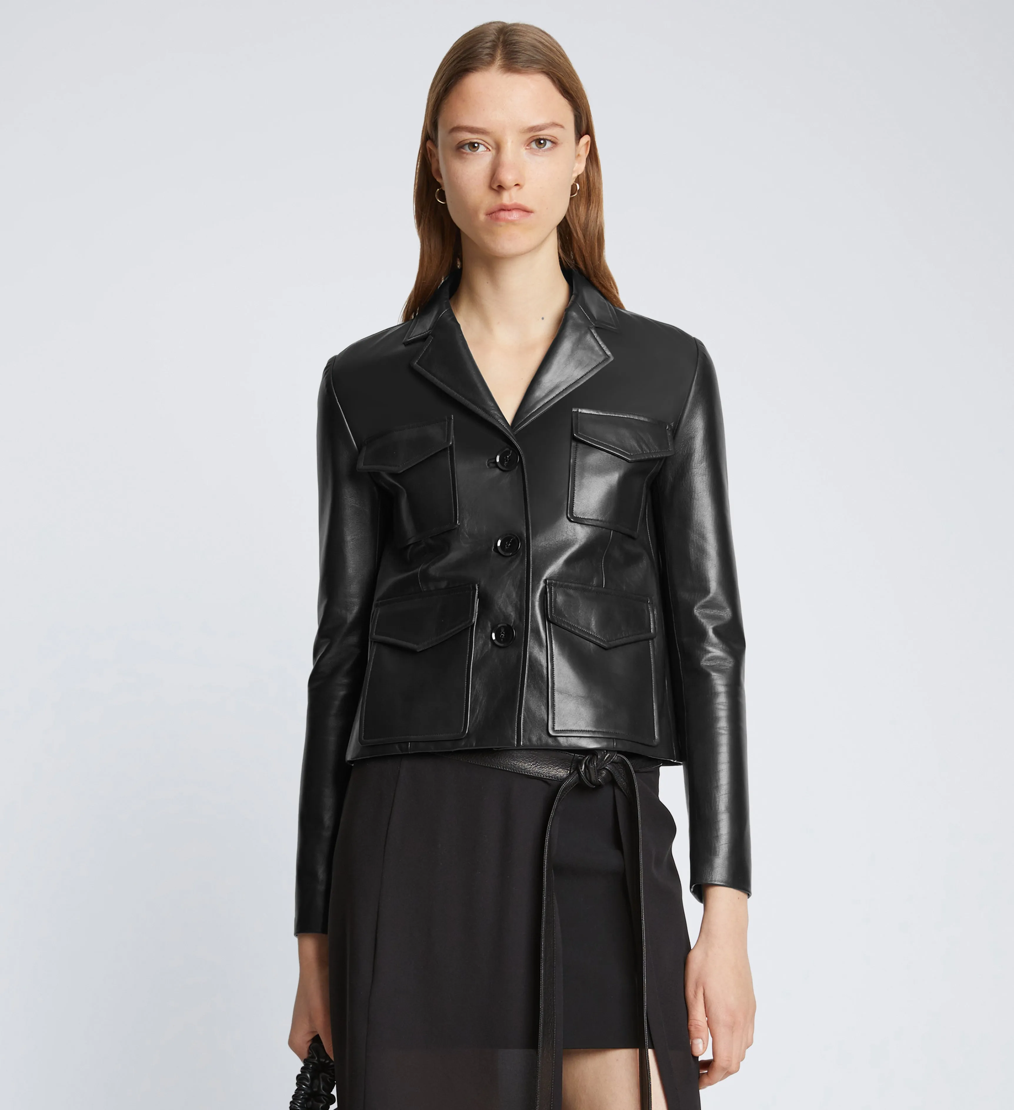 Glossy Leather Jacket sold by Proenza Schouler product image thumbnail 2