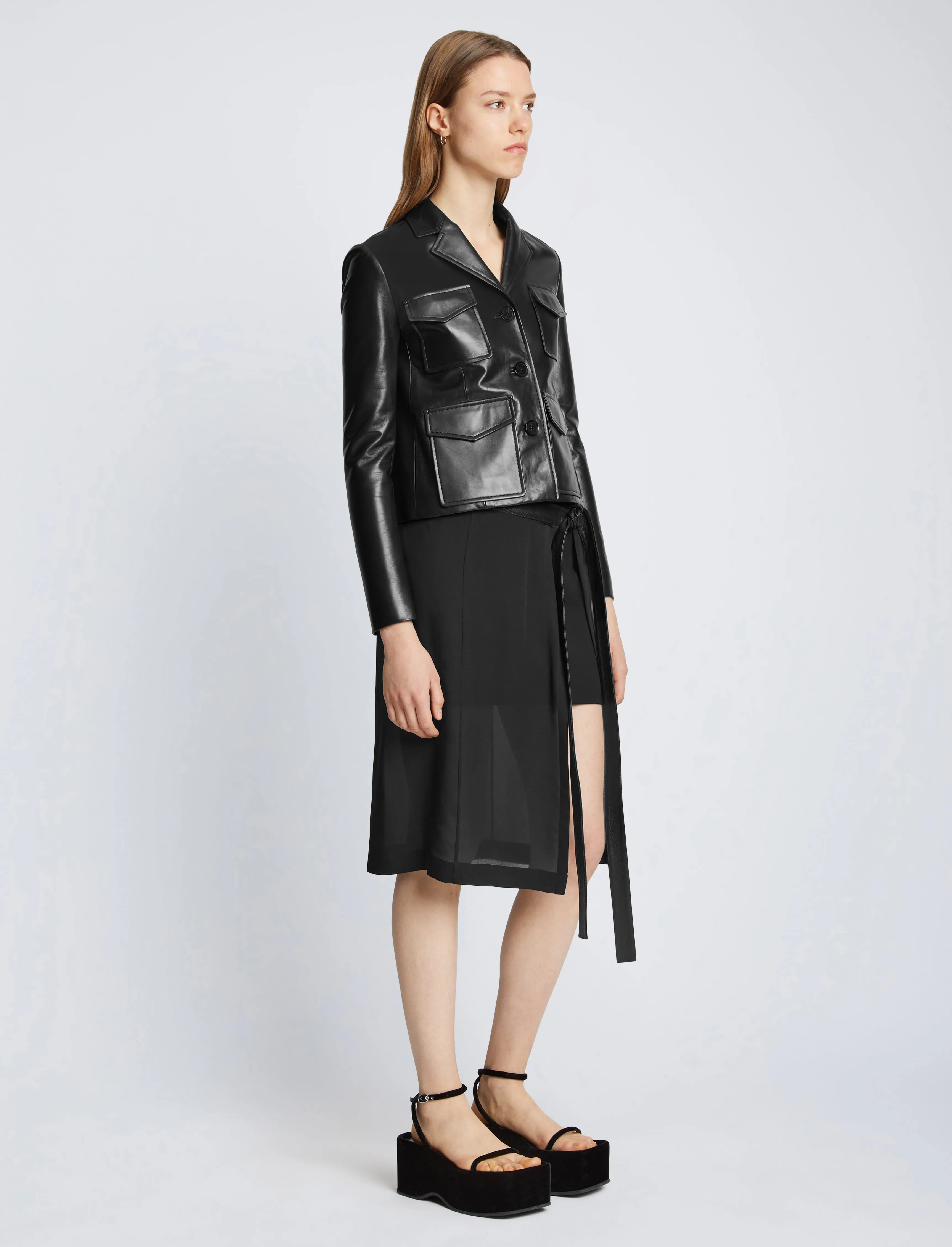 Glossy Leather Jacket sold by Proenza Schouler product image thumbnail 4