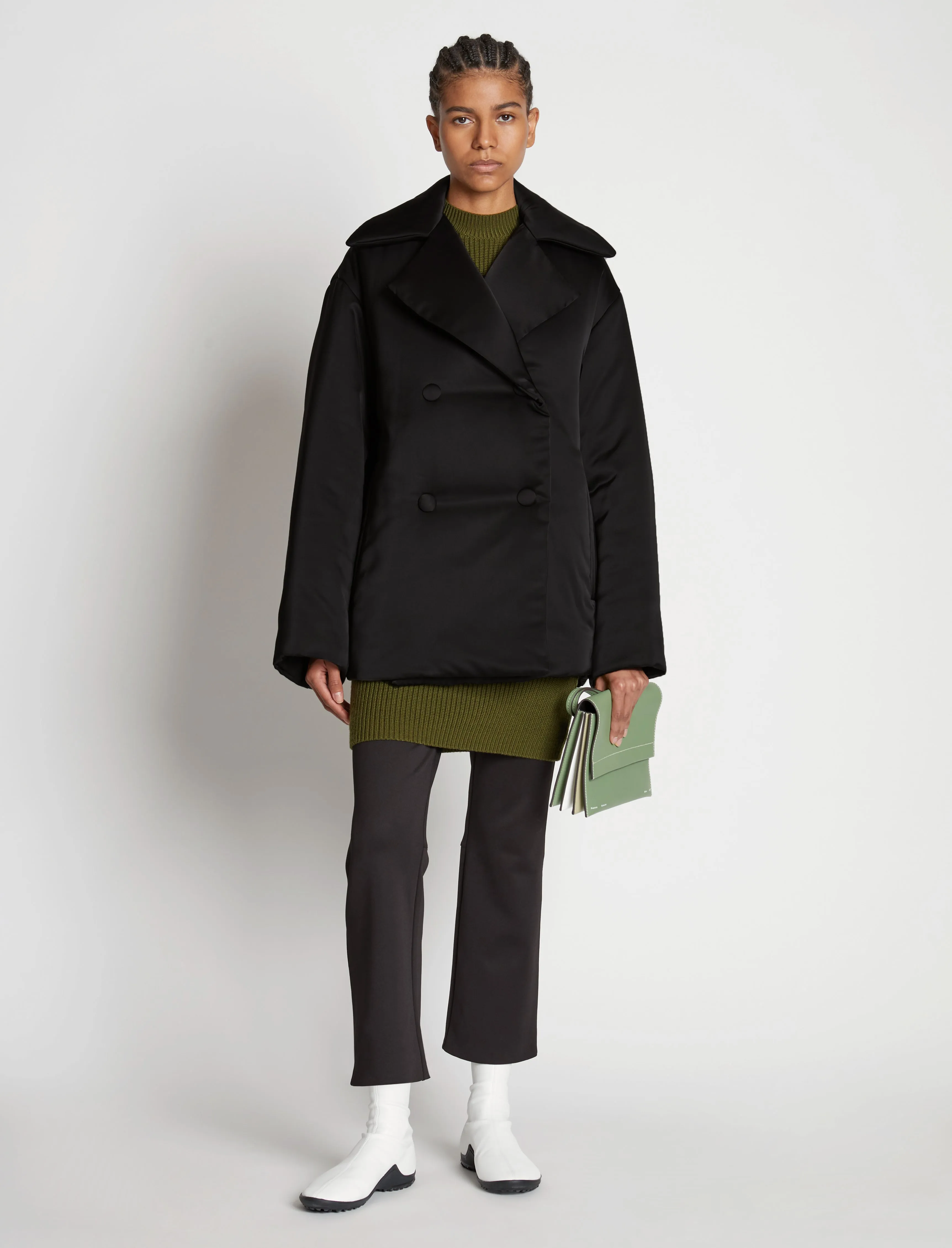 Waisted Satin Jacket sold by Proenza Schouler product image thumbnail 3