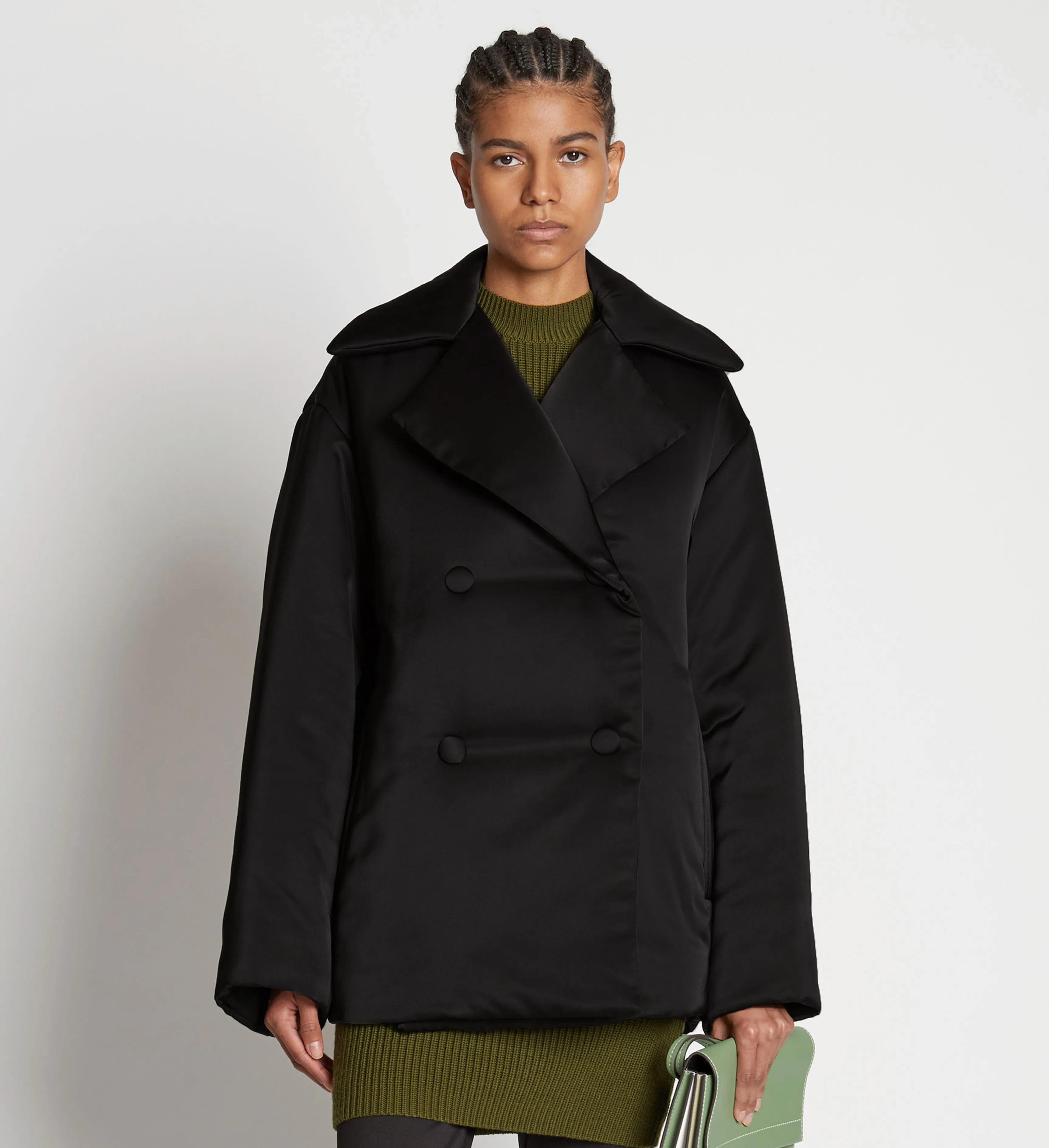 Waisted Satin Jacket sold by Proenza Schouler product image thumbnail 2