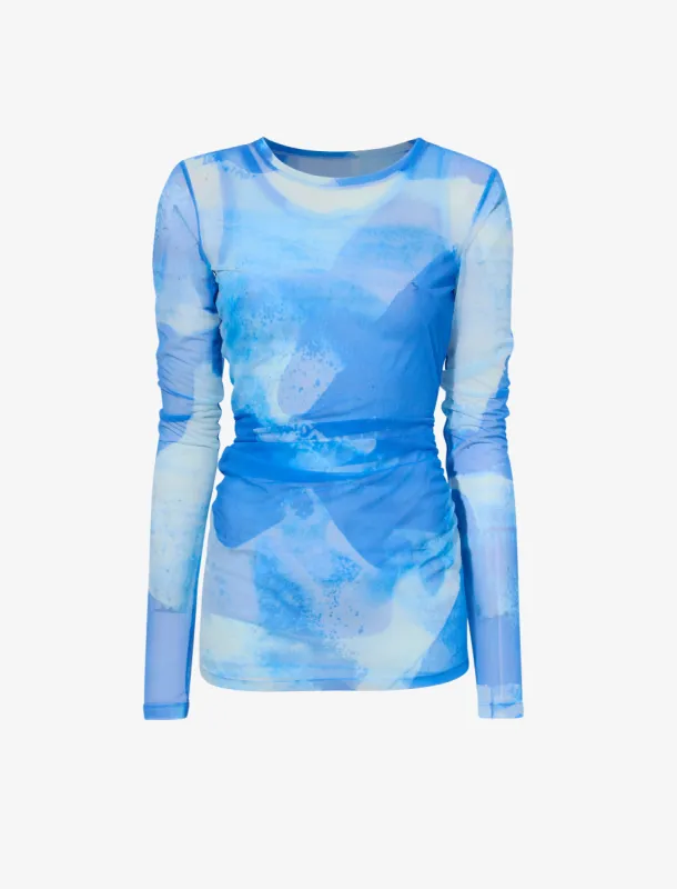 Amber Top in Printed Nylon Jersey made by Proenza Schouler