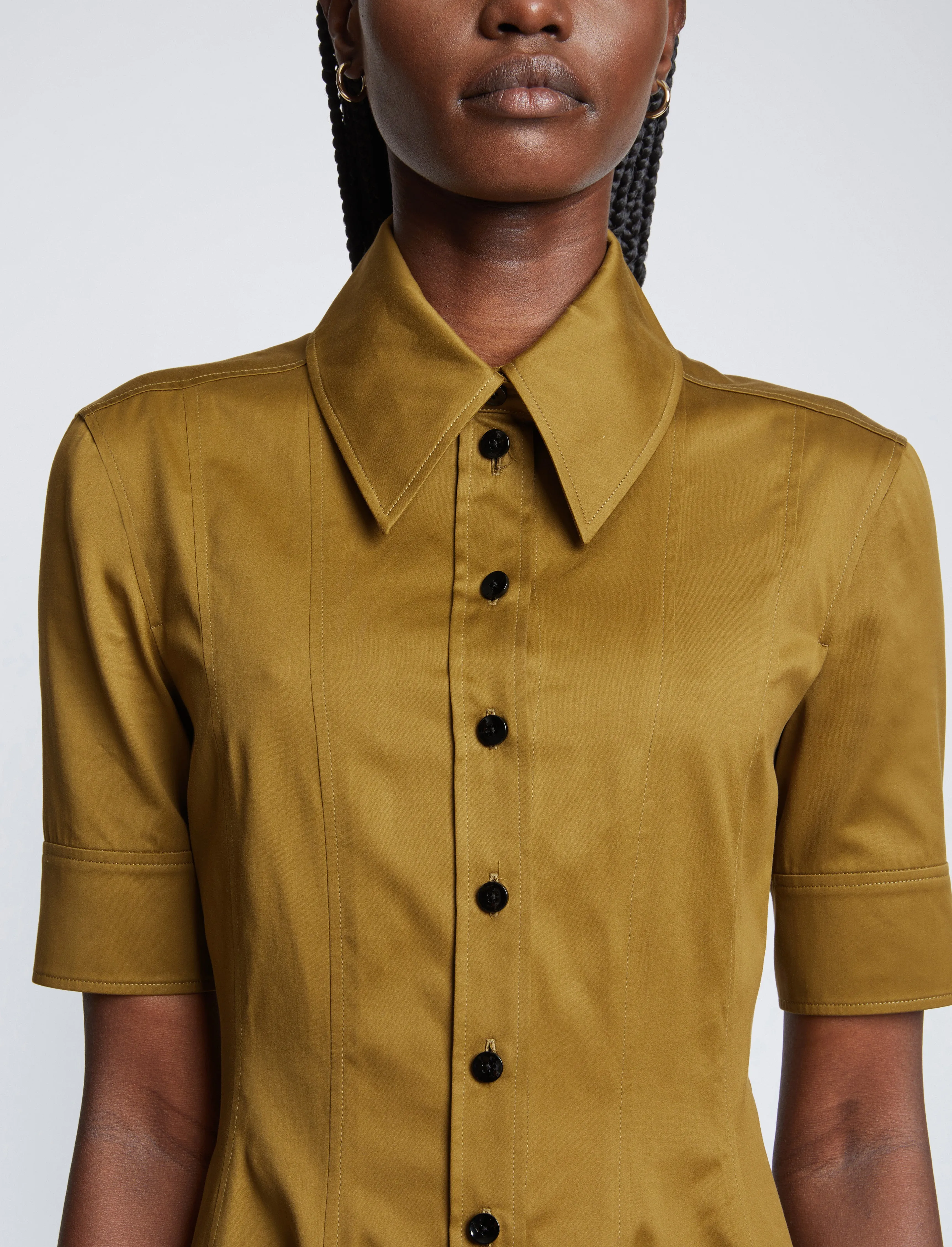 Silk Cotton Shirt Dress sold by Proenza Schouler product image thumbnail 5