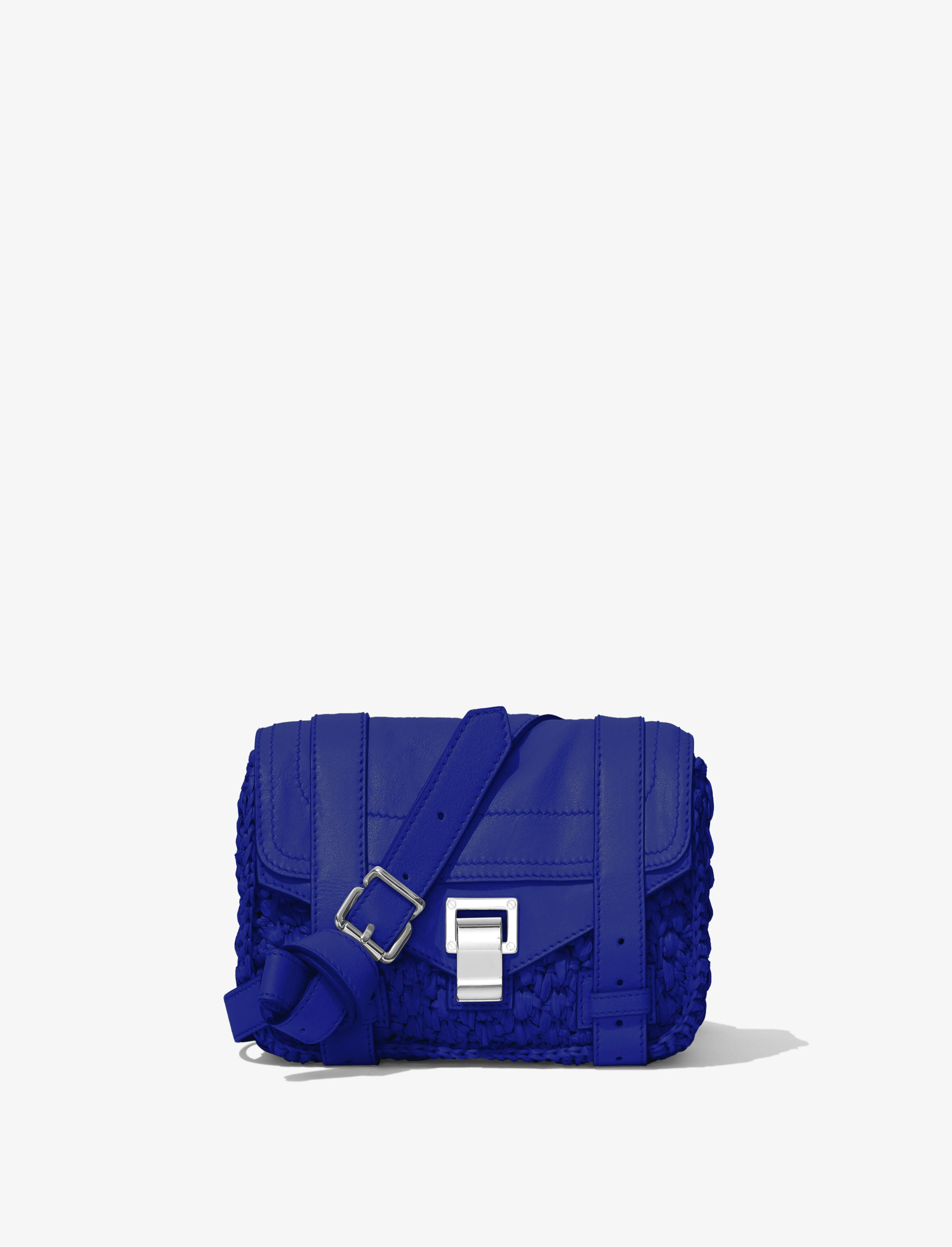 PS1 Mini Crossbody Bag in Raffia sold by Proenza Schouler