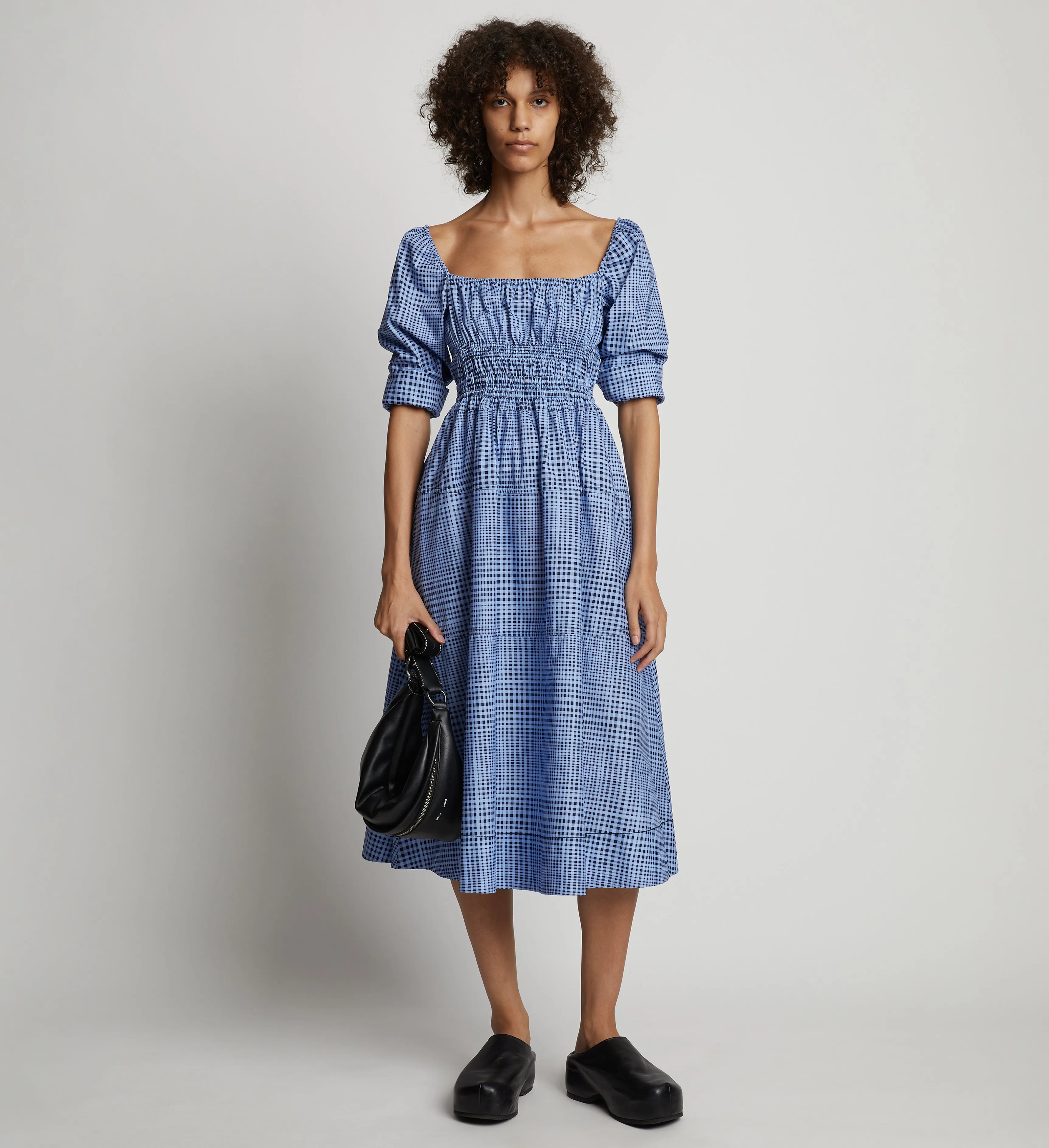 Grid Poplin Square Neck Dress sold by Proenza Schouler product image thumbnail 2