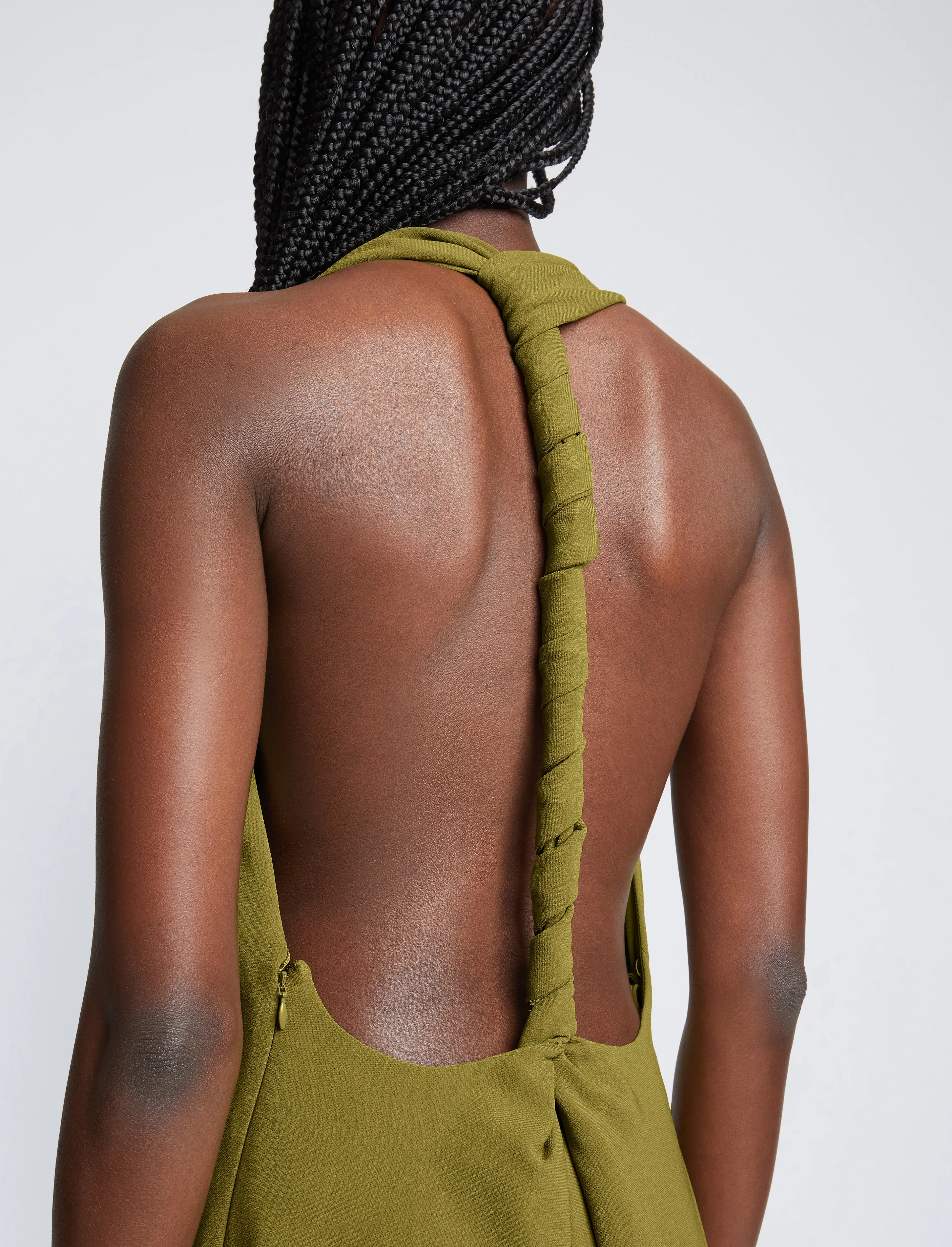 Matte Crepe Twist Back V-Neck Dress sold by Proenza Schouler product image thumbnail 5