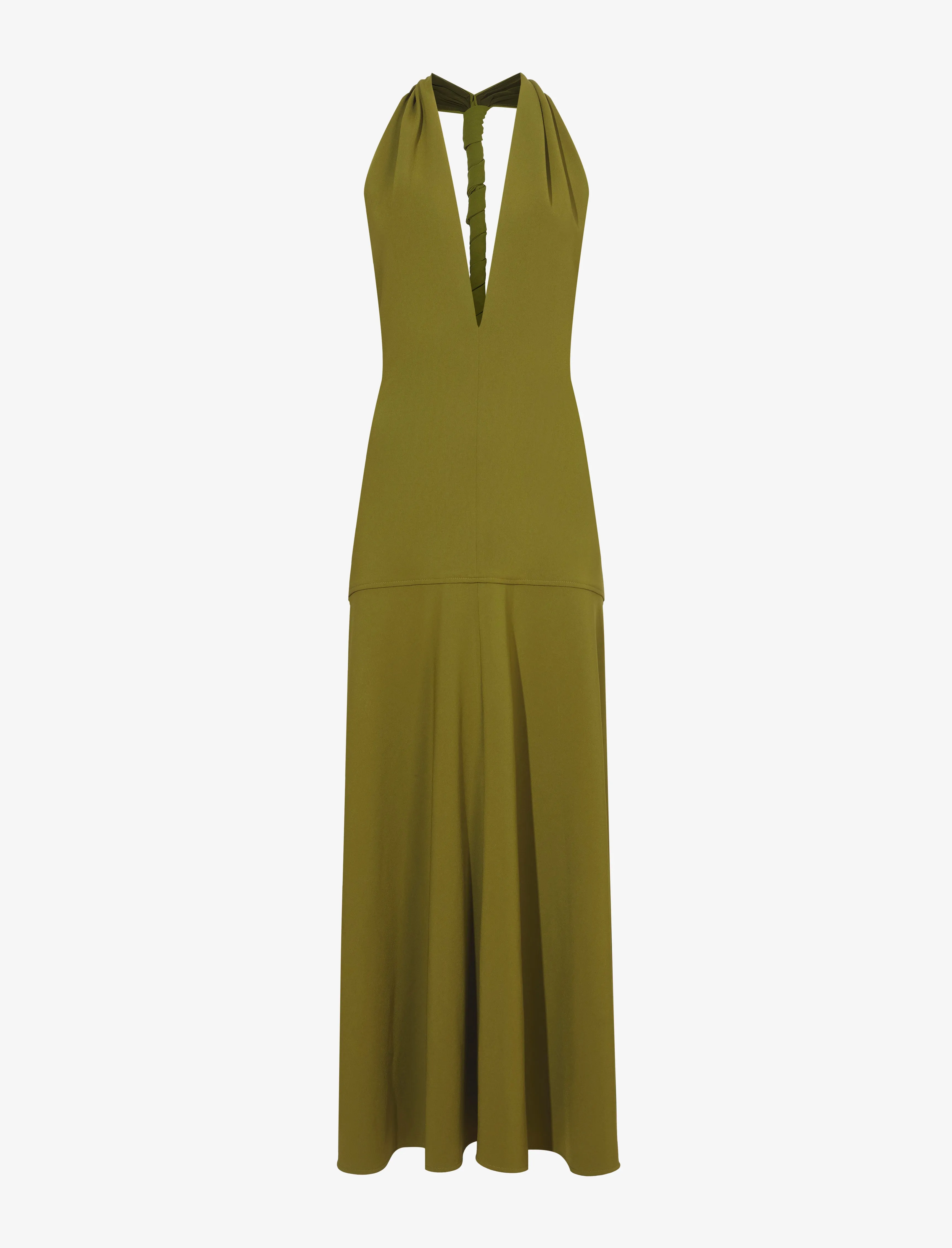 Matte Crepe Twist Back V-Neck Dress sold by Proenza Schouler