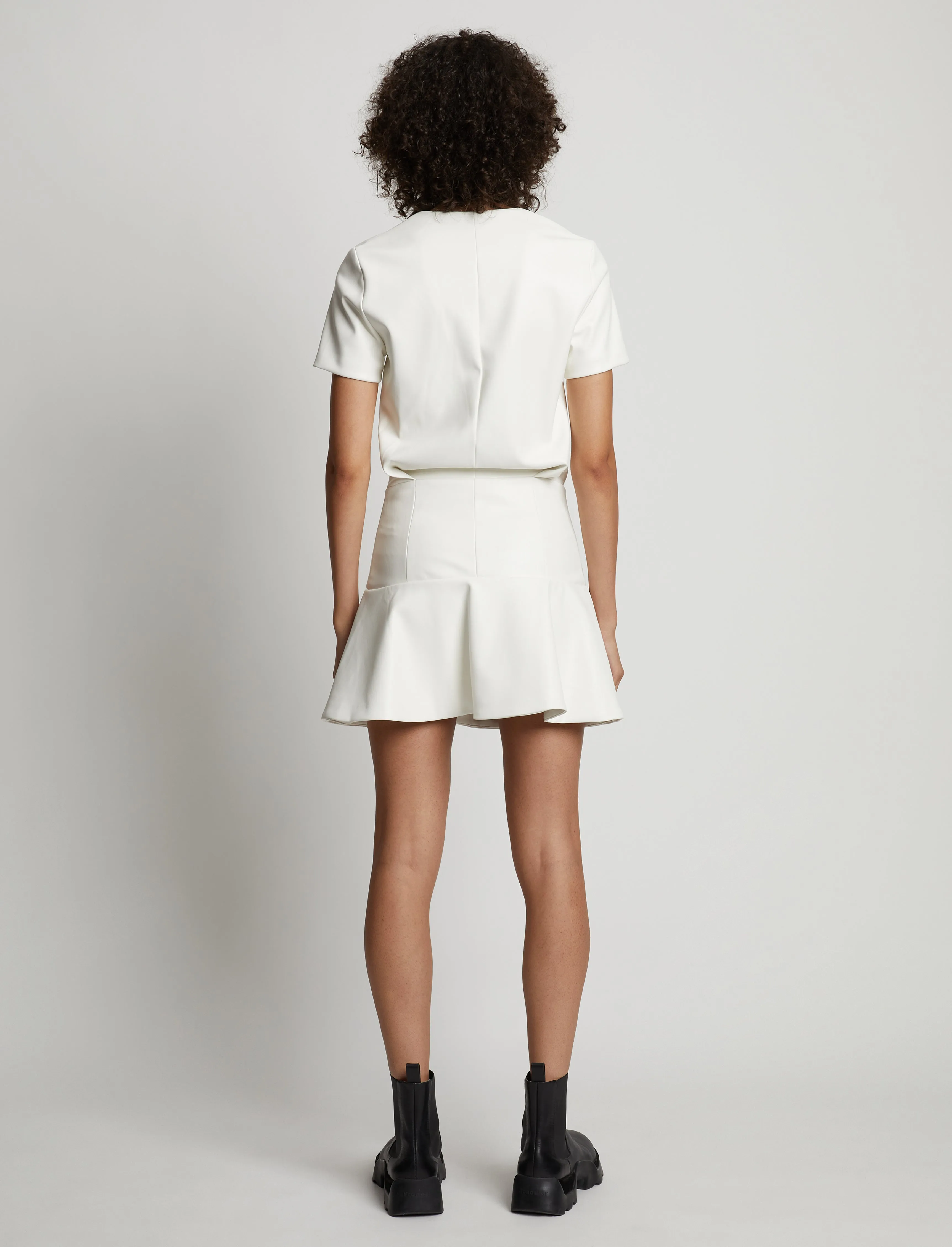 Faux Leather Ruffle Mini Dress sold by Proenza Schouler product image thumbnail 4
