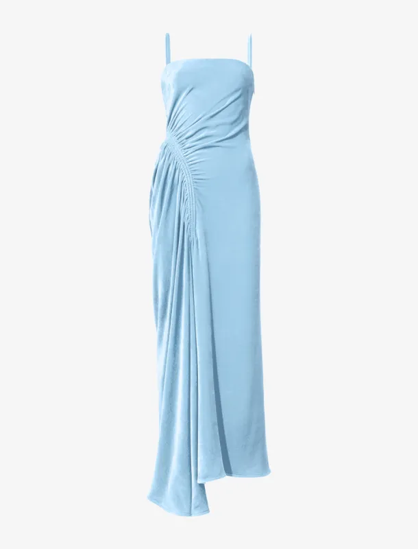 Silk Viscose Velvet Gathered Dress sold by Proenza Schouler