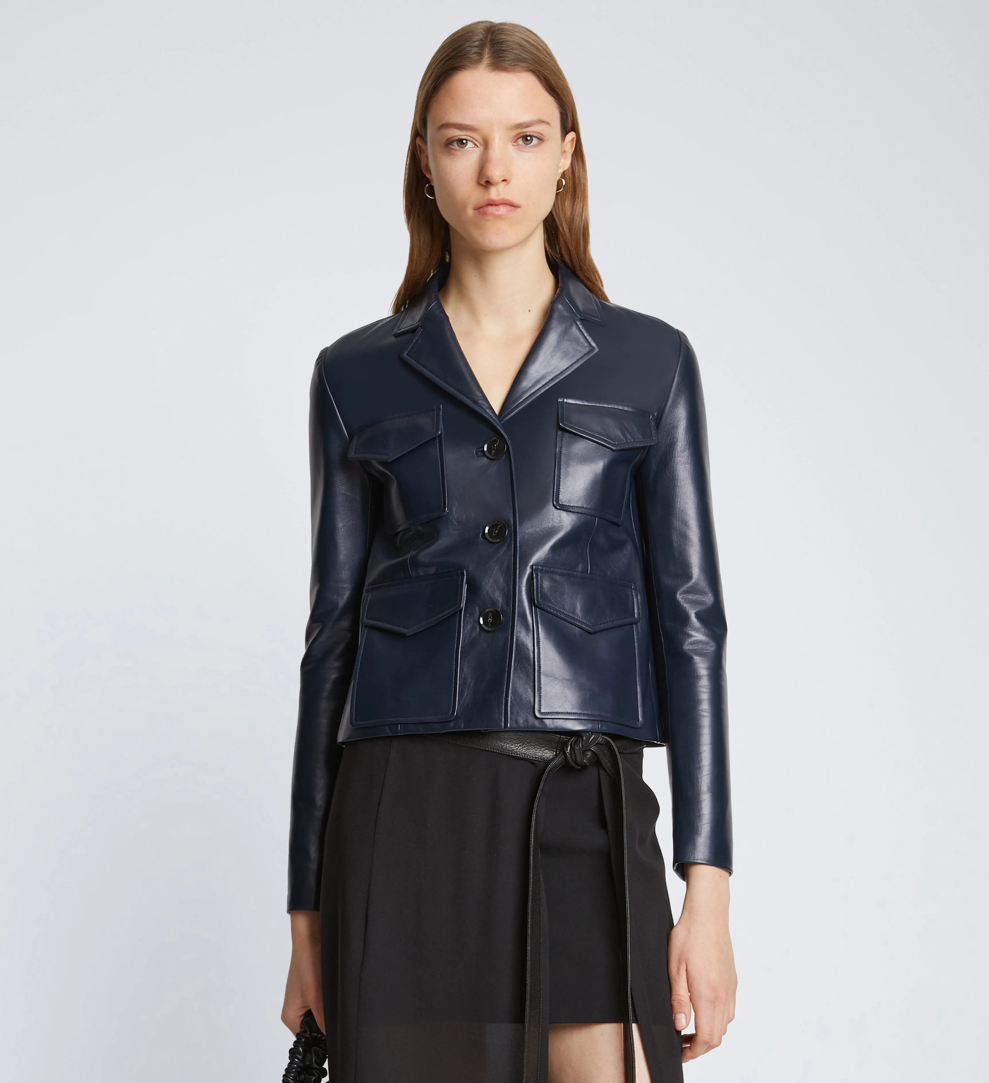 Glossy Leather Jacket sold by Proenza Schouler product image thumbnail 2