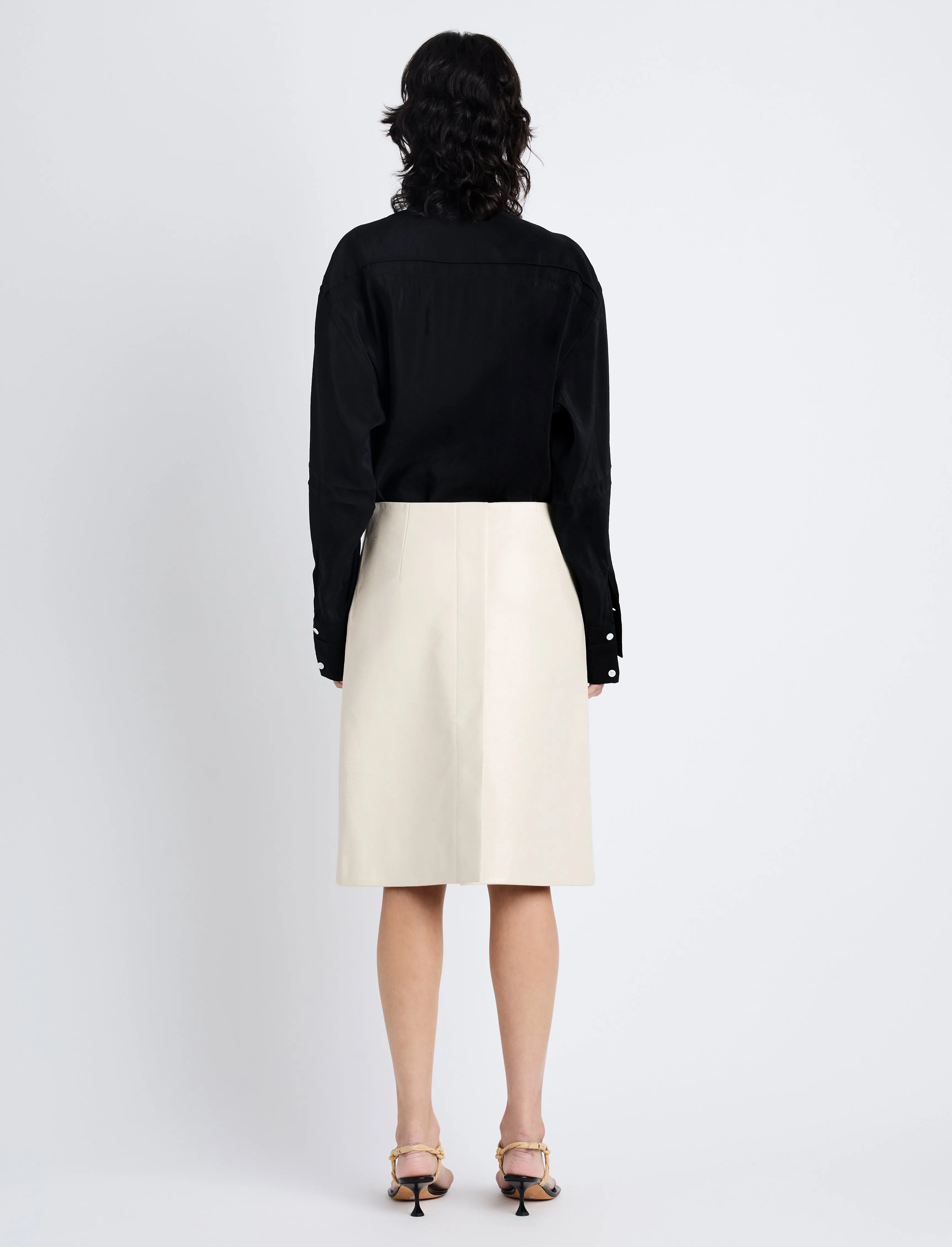 Adele Skirt in Lacquered Leather sold by Proenza Schouler product image thumbnail 4