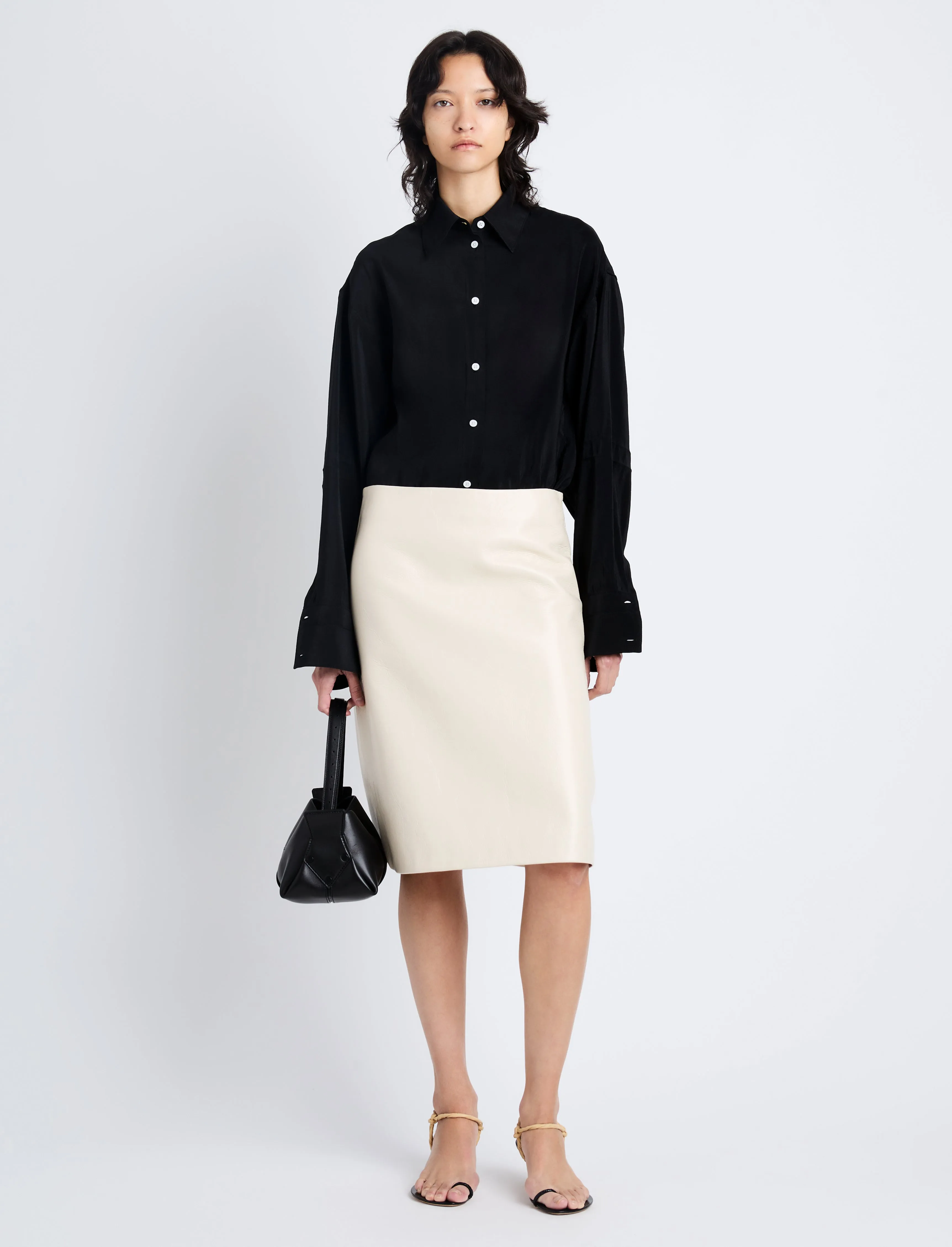Adele Skirt in Lacquered Leather sold by Proenza Schouler product image thumbnail 2