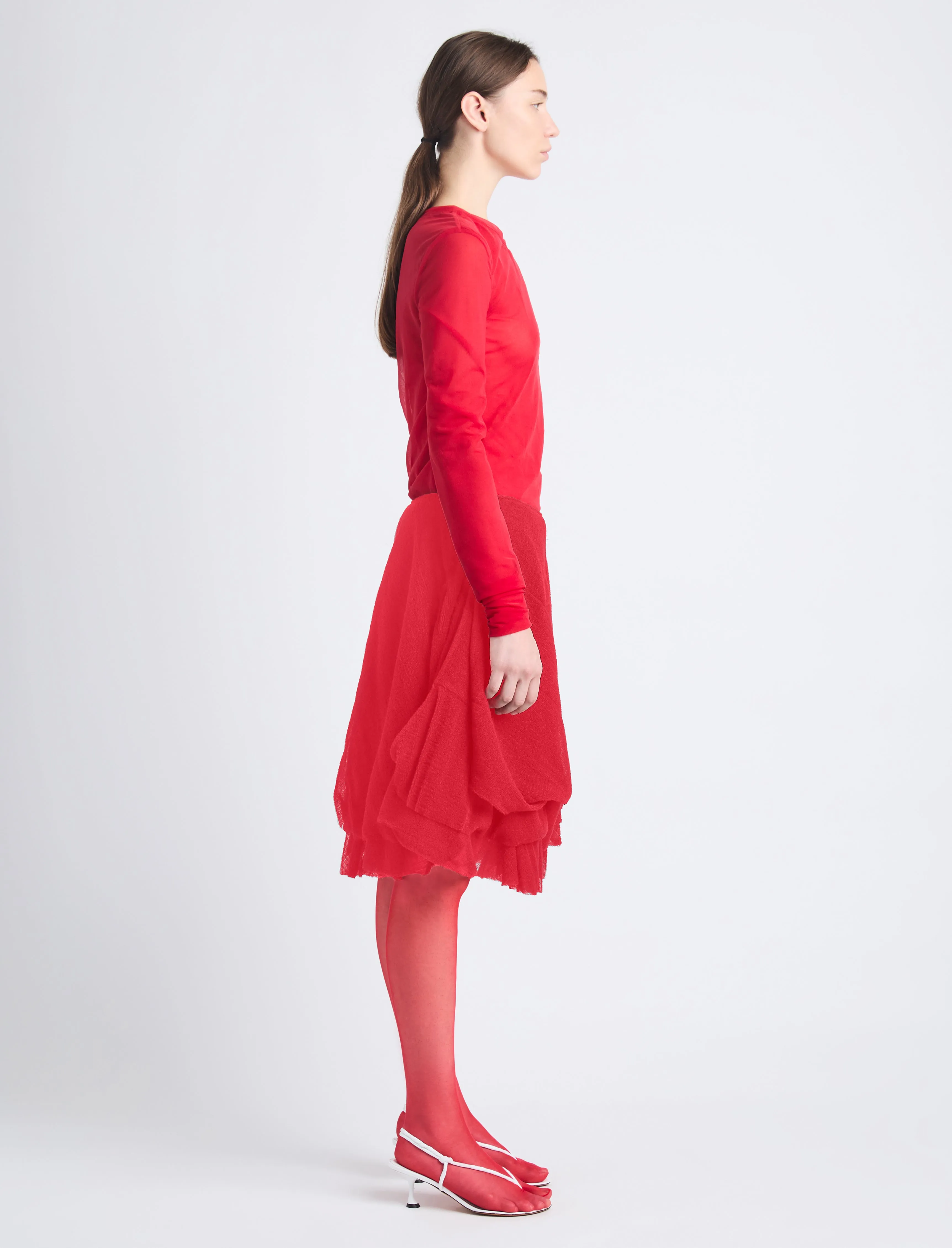 Dara Layered Top in Technical Nylon Jersey sold by Proenza Schouler product image thumbnail 3