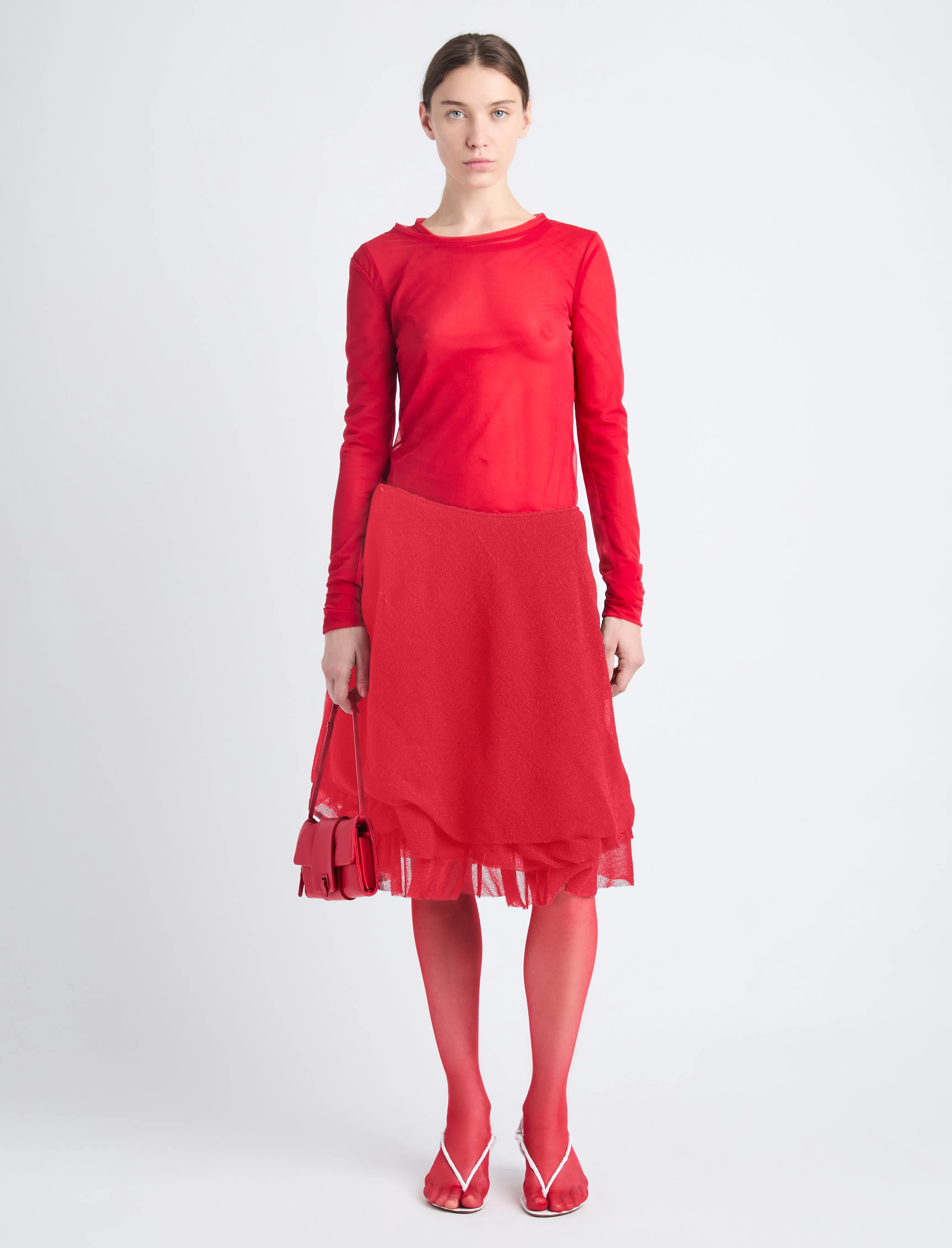 Dara Layered Top in Technical Nylon Jersey sold by Proenza Schouler product image thumbnail 2