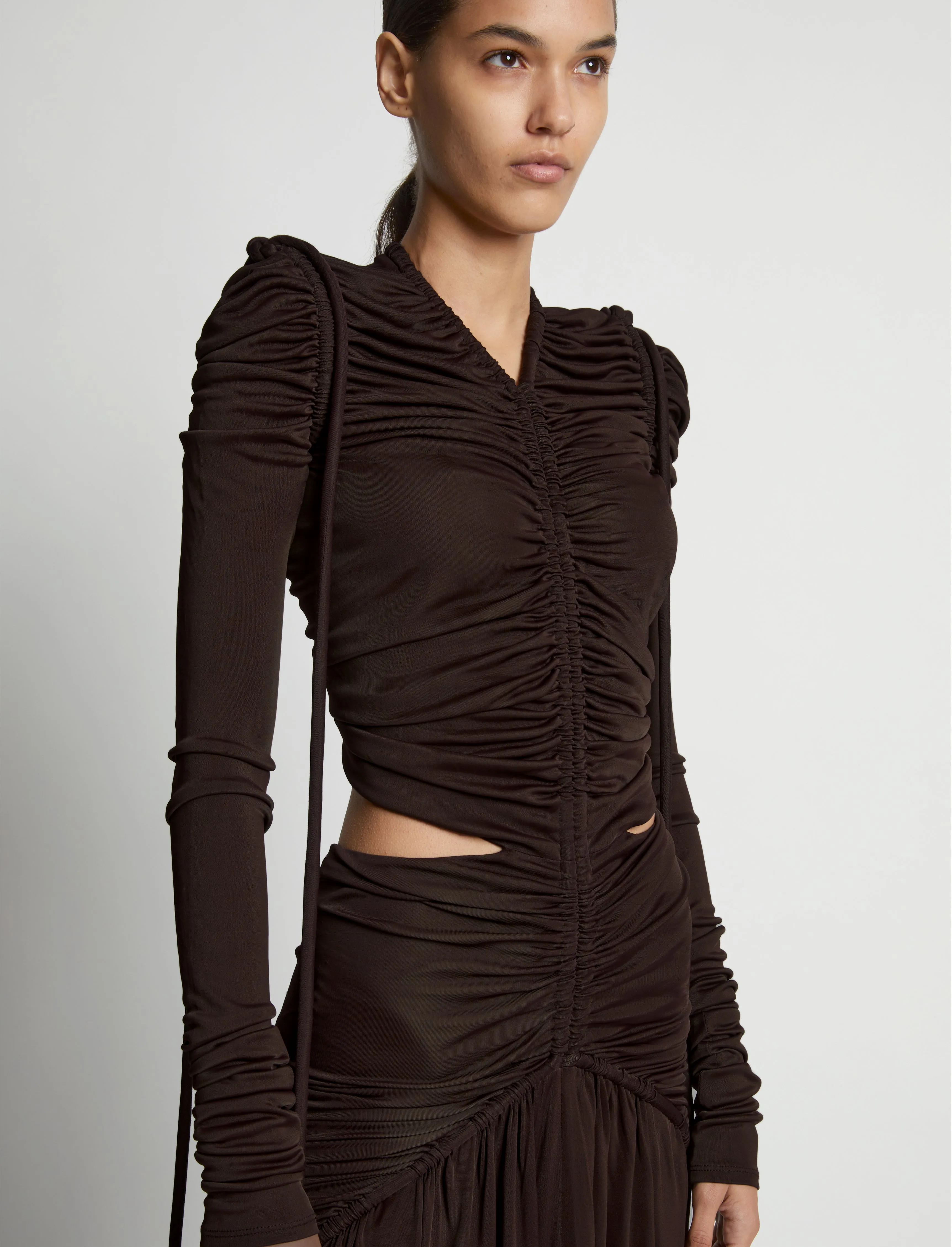 Viscose Jersey Cinched Cut Out Dress sold by Proenza Schouler product image thumbnail 5