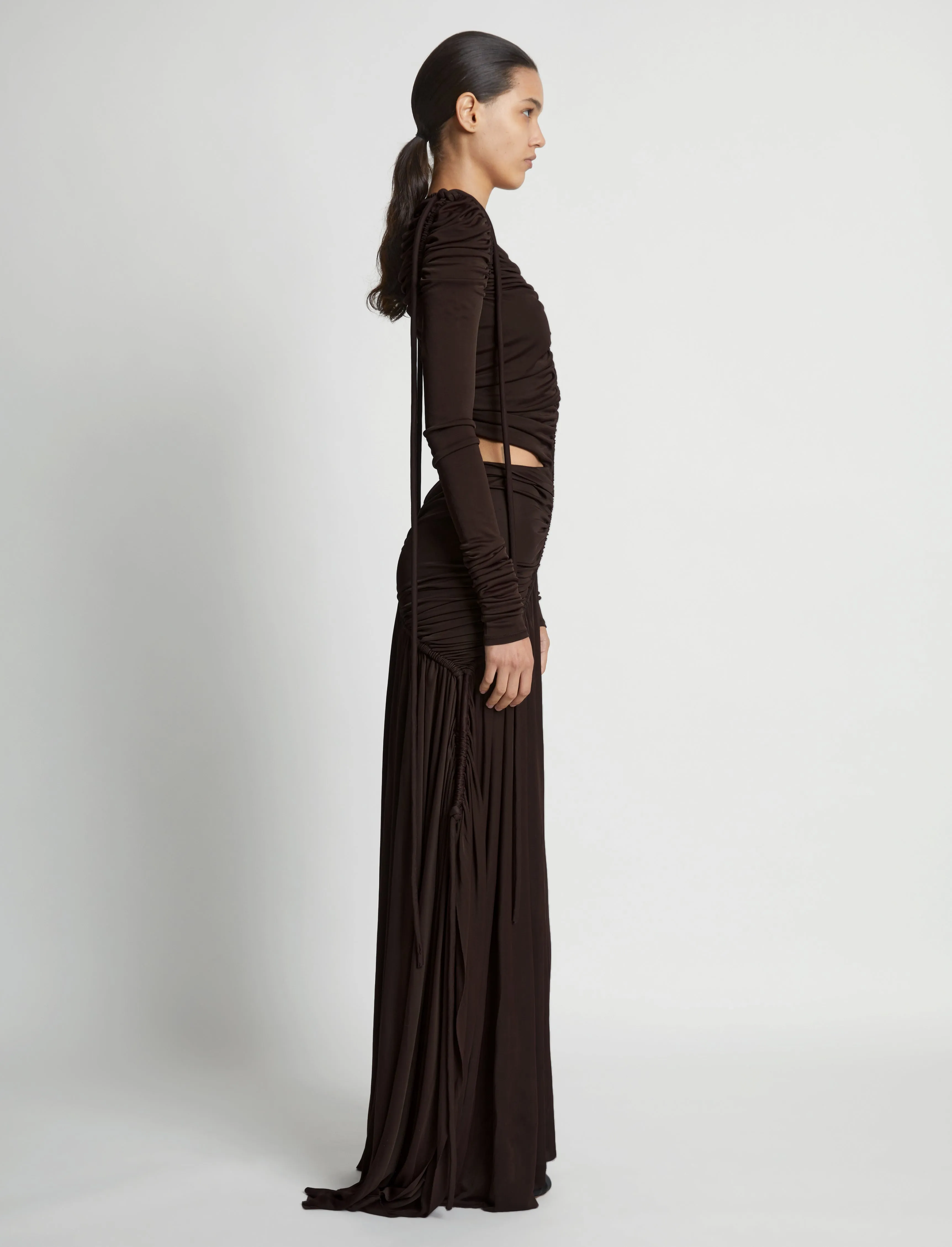 Viscose Jersey Cinched Cut Out Dress sold by Proenza Schouler product image thumbnail 3
