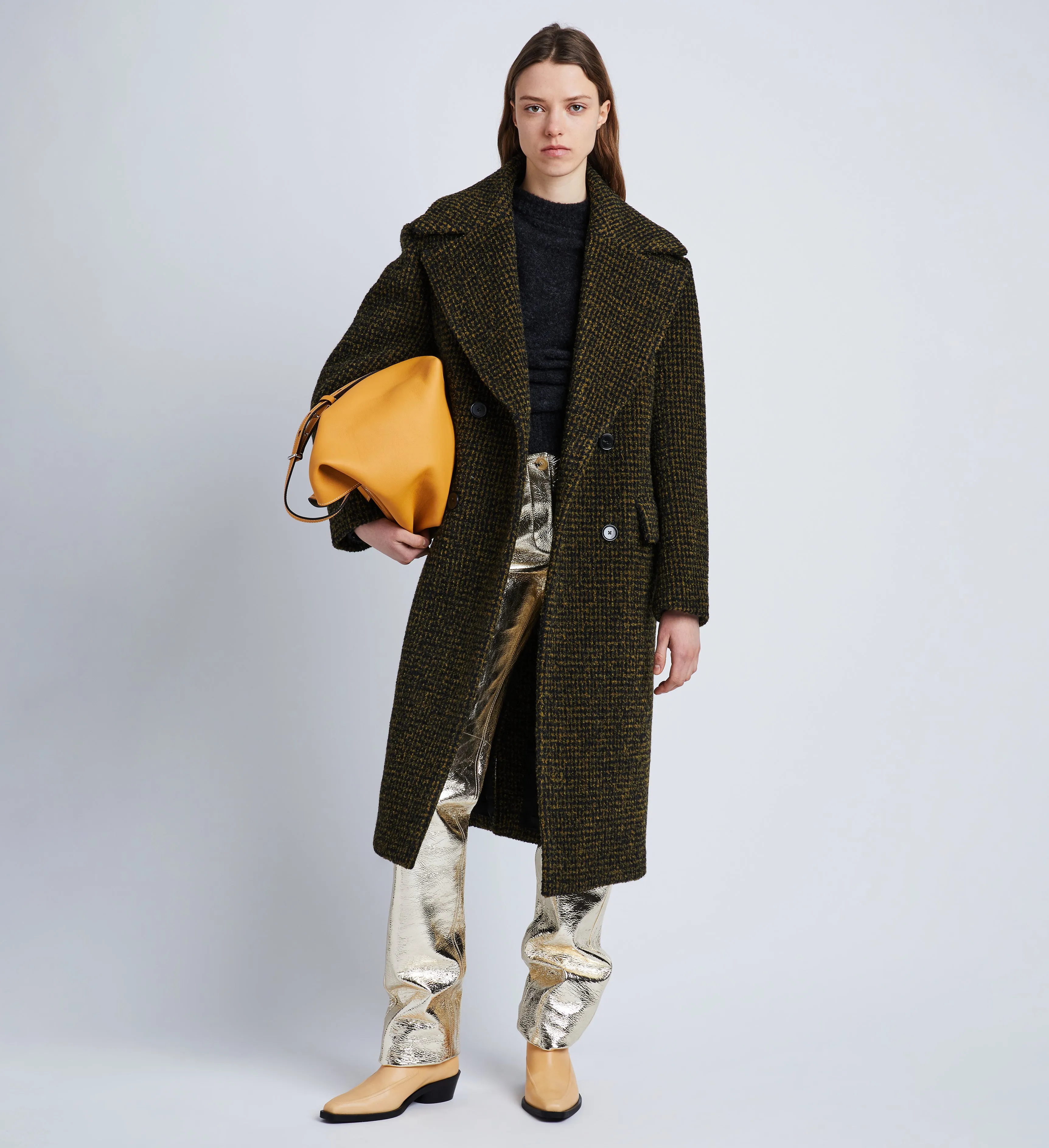 Melange Wool Boucle Coat sold by Proenza Schouler product image thumbnail 2